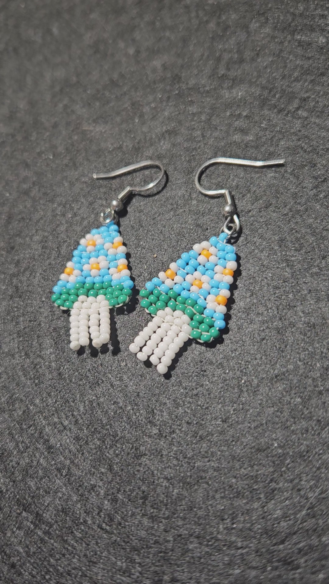 Mushroom fringe earrings