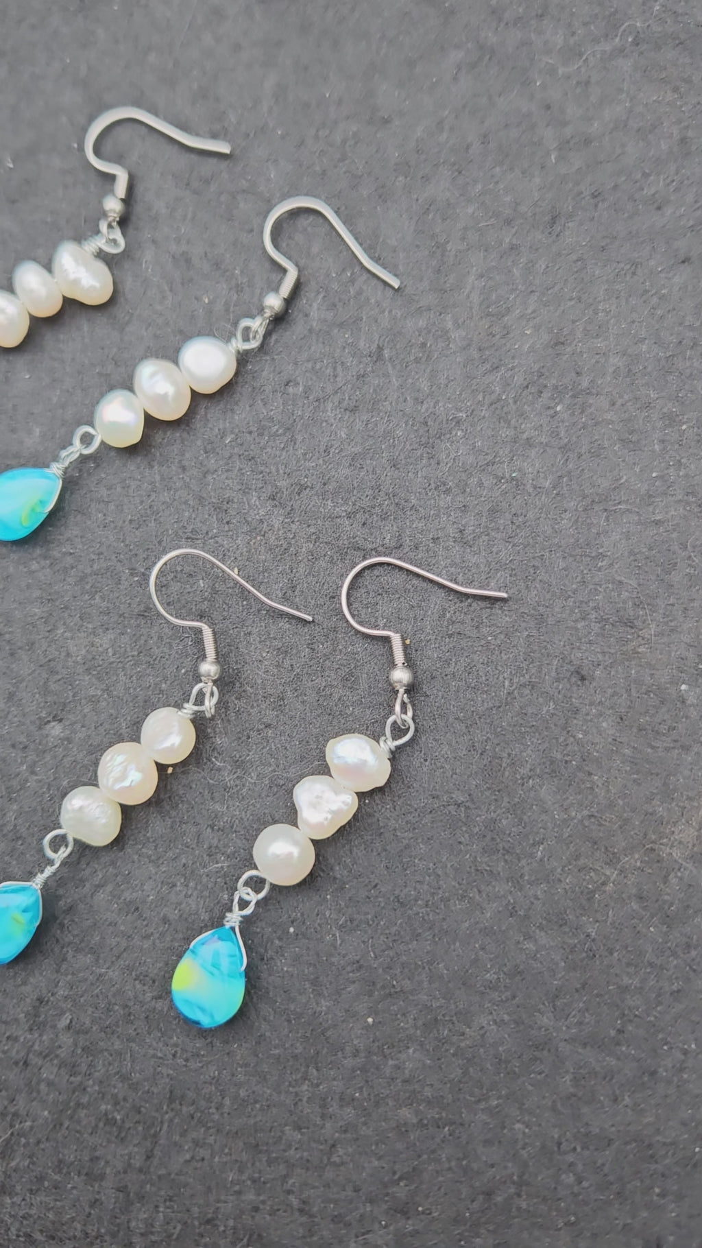 Fresh water pearl dangle earrings
