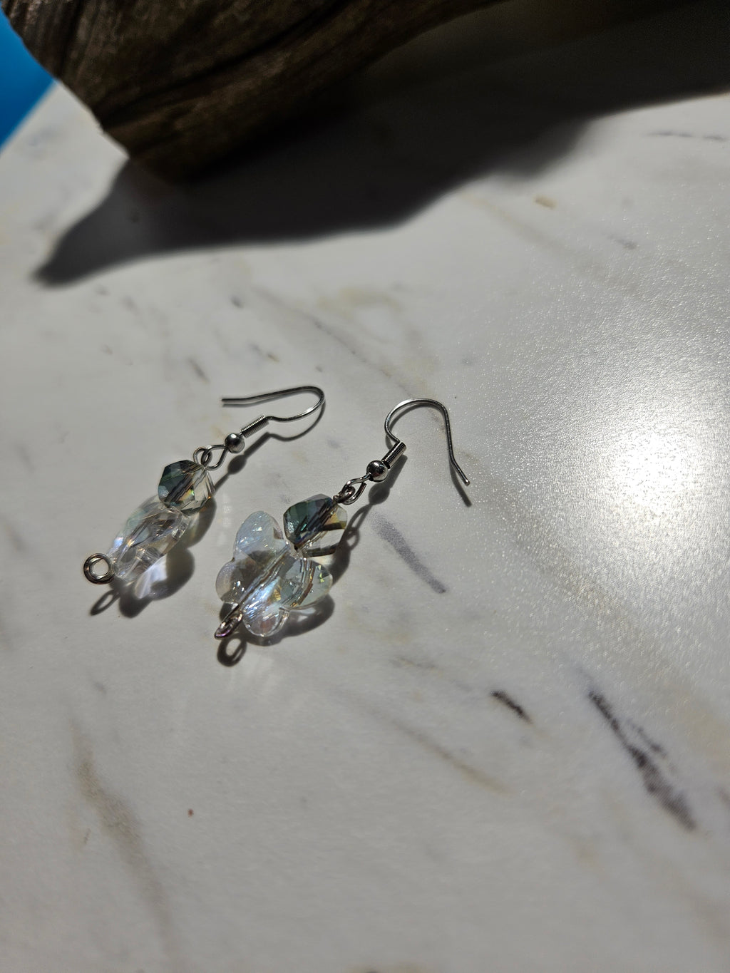 Butterfly crystal dangle earrings