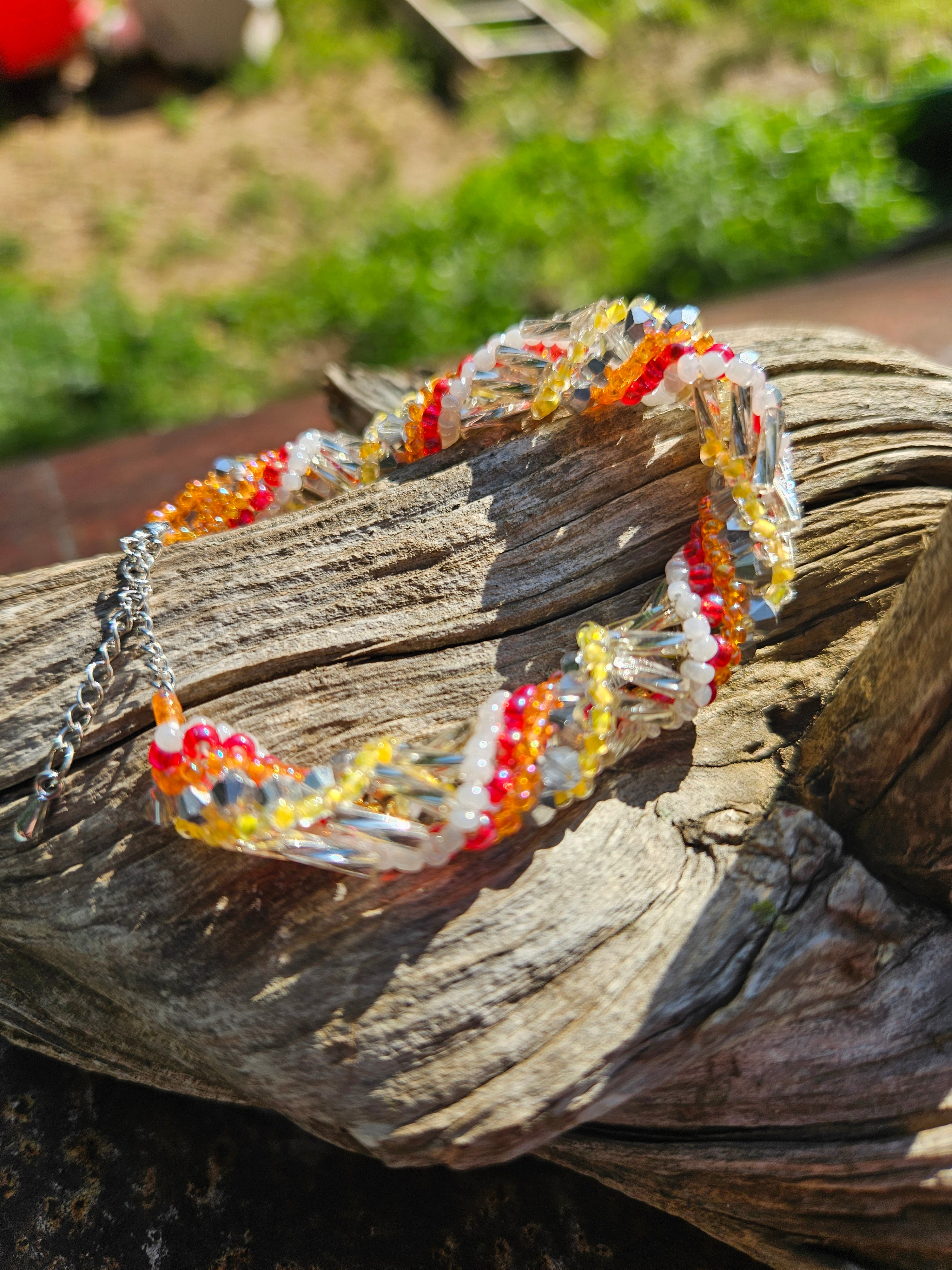 Sunset Sparkle Beaded Bracelet