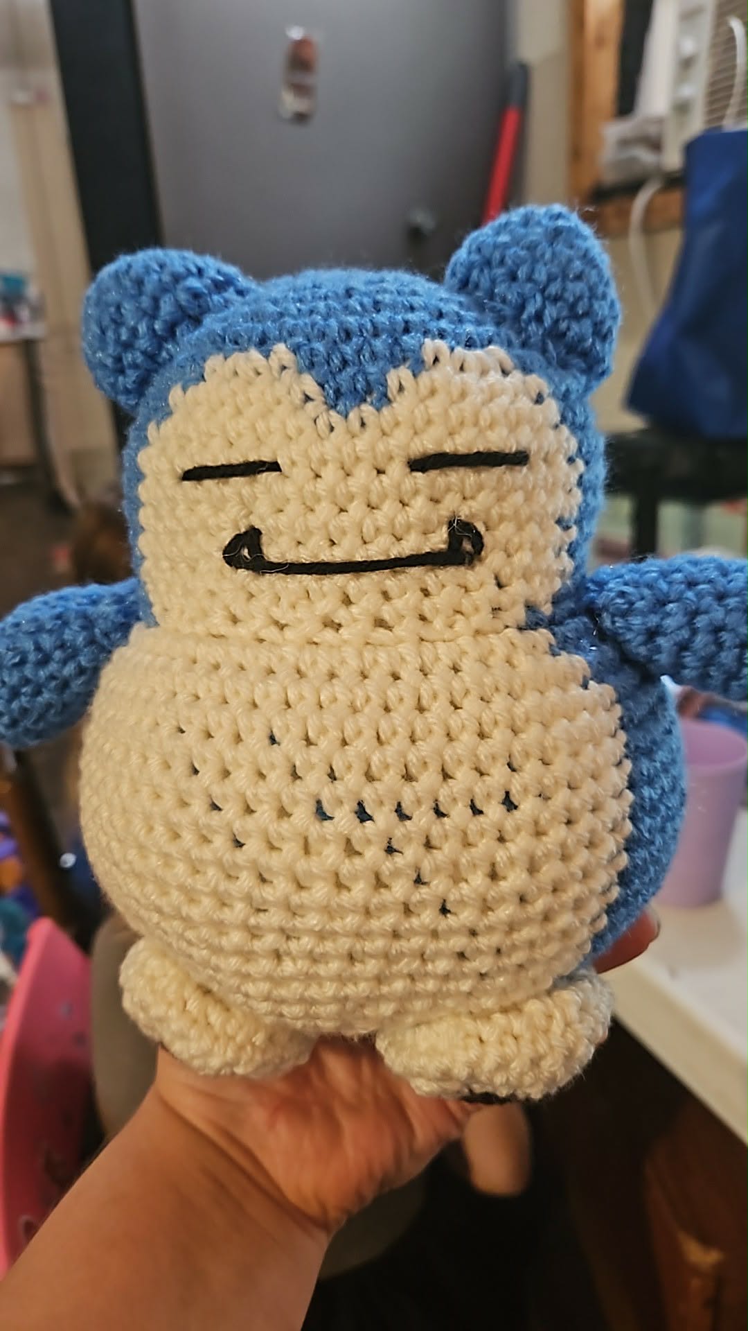 Pokemon inspired Snorlax crochet plushie