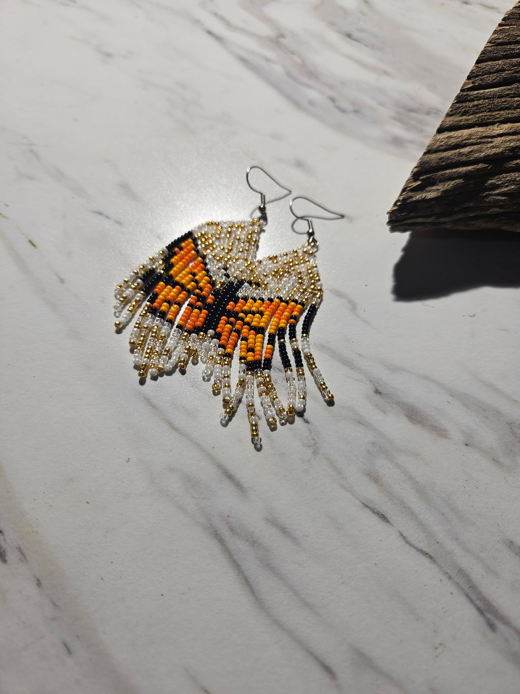 Butterfly fringe earrings