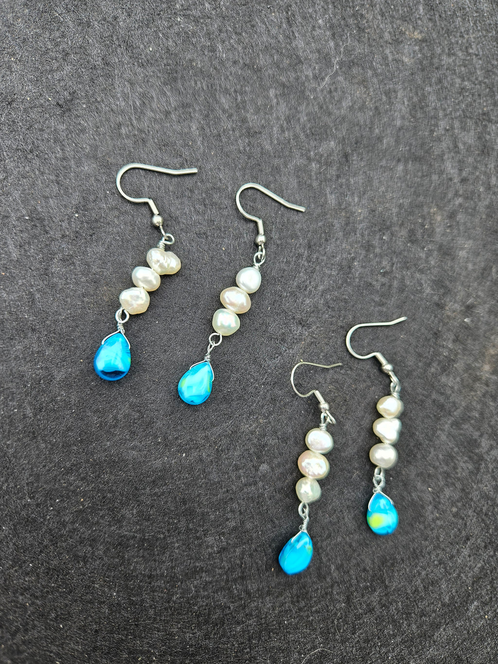 Fresh water pearl dangle earrings