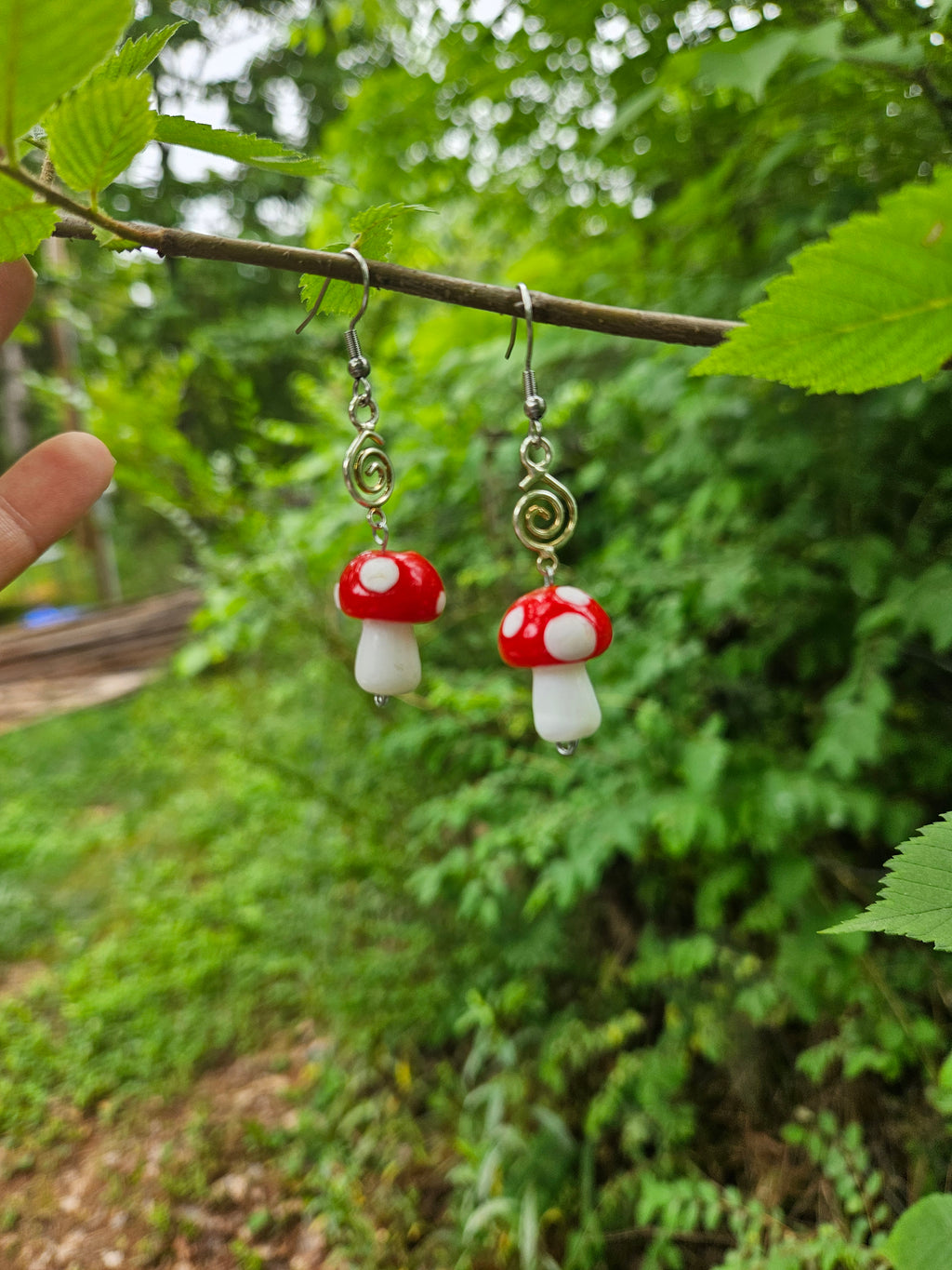 Mushroom dangle earrings