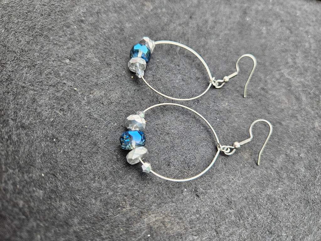Crystal hoop earrings