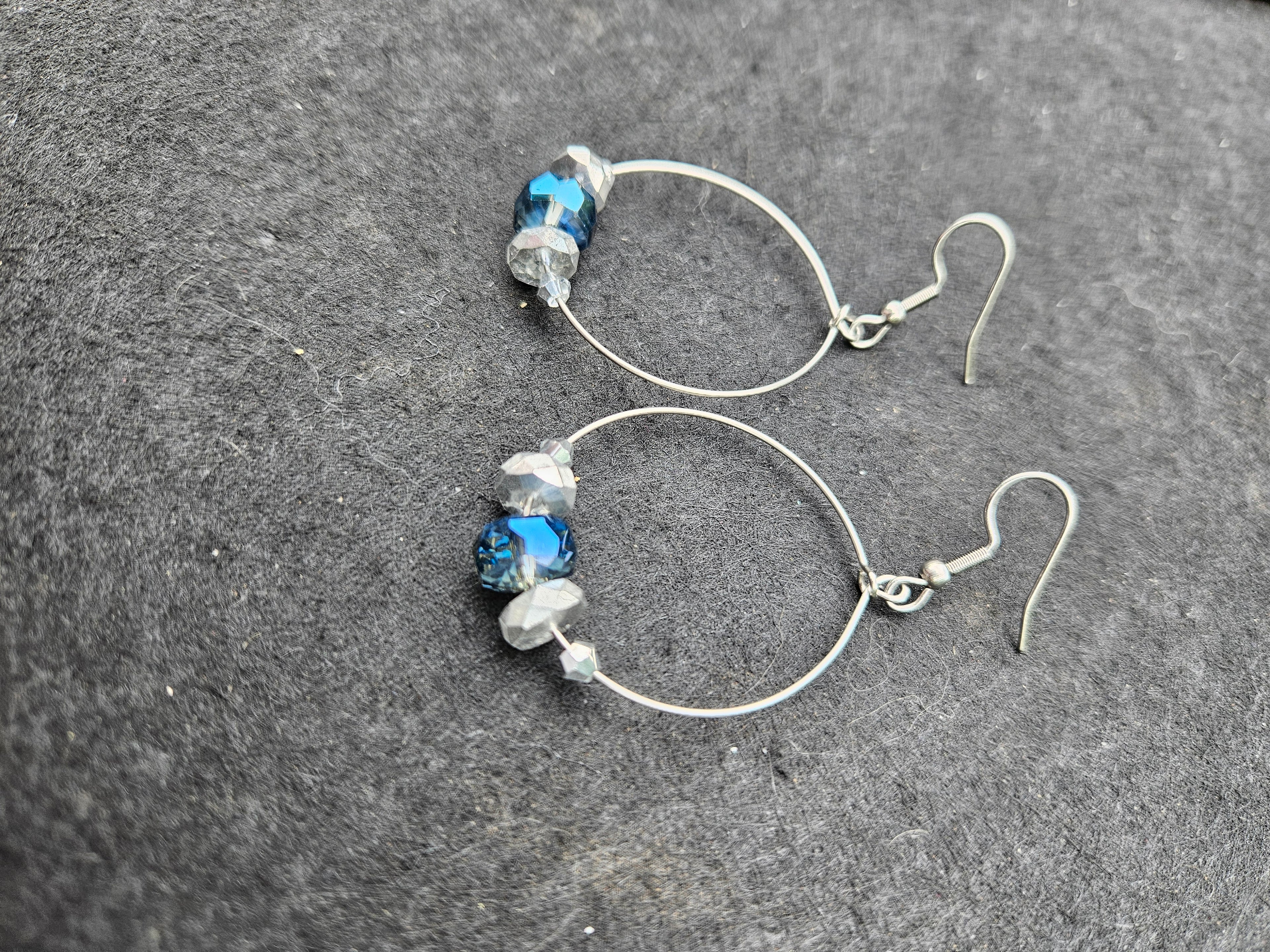 Crystal hoop earrings