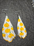 Pumpkin fringe earrings