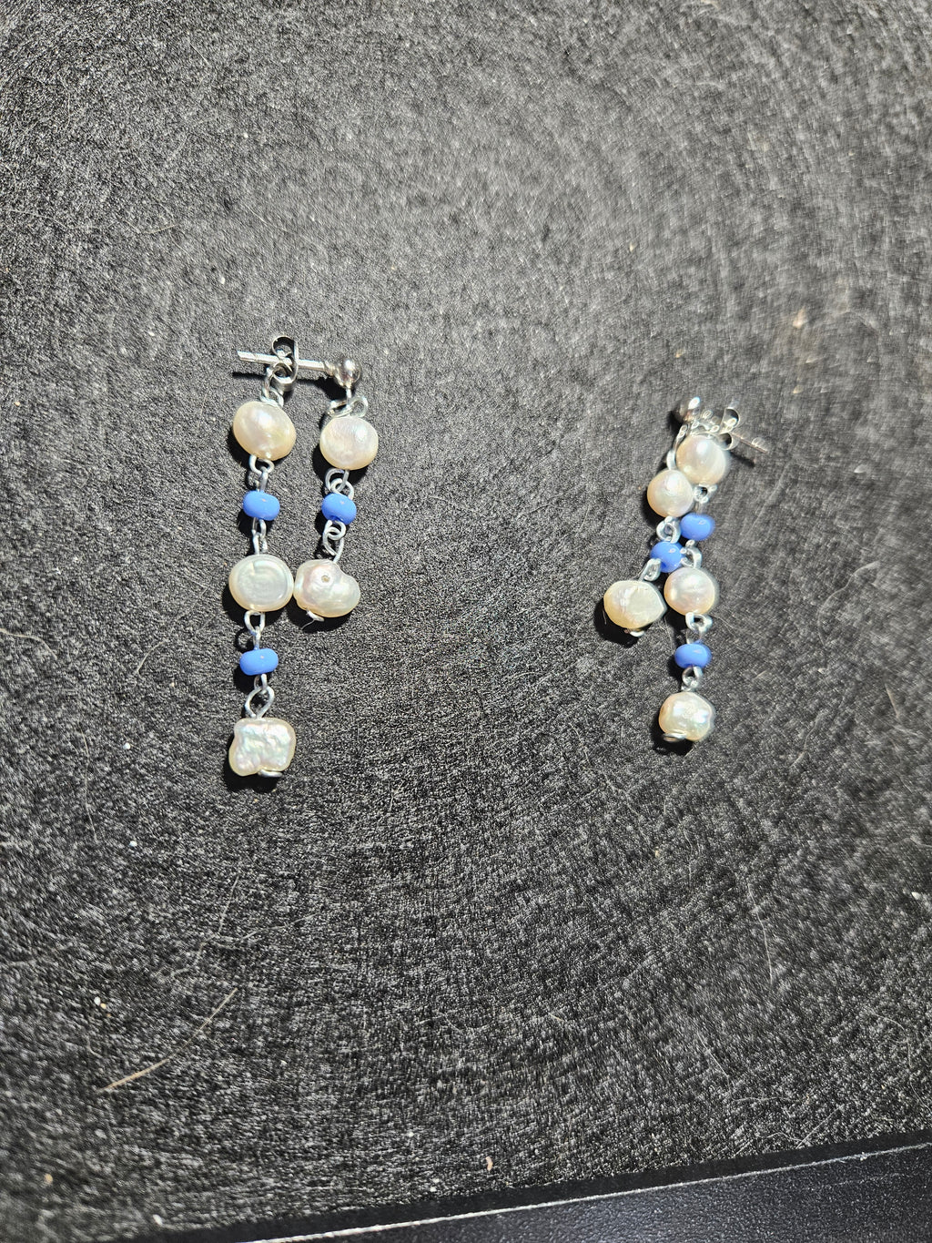 Real fresh water pearl dangle earrings