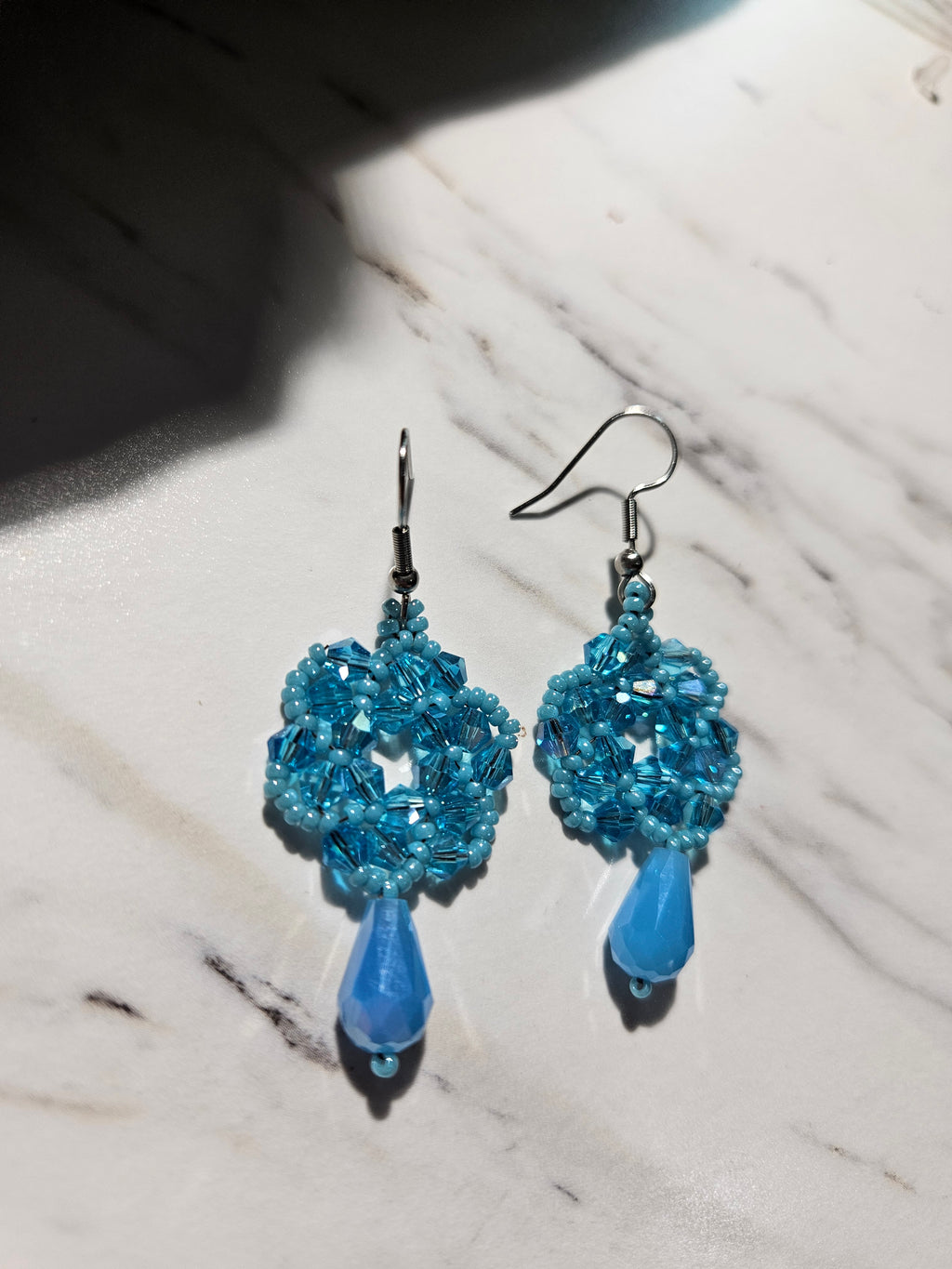 Blue haze dangle earrings