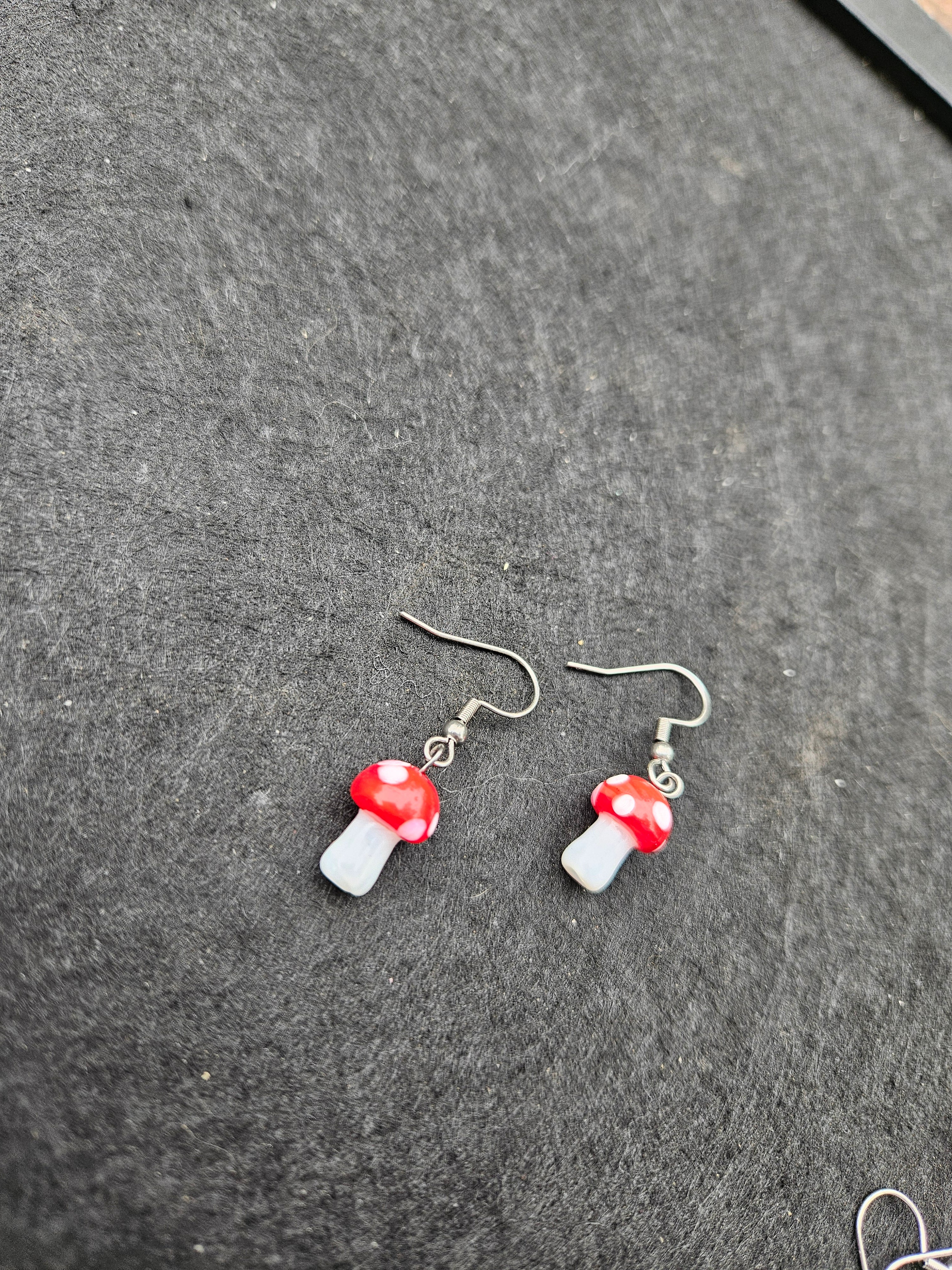 Small Mushroom dangle earrings
