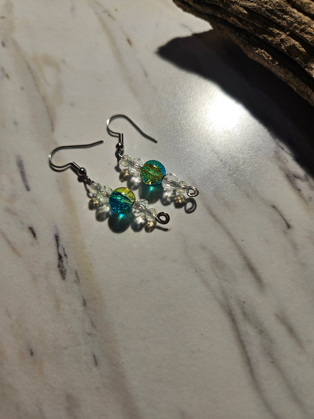 Willow and Sky beaded dangle earrings