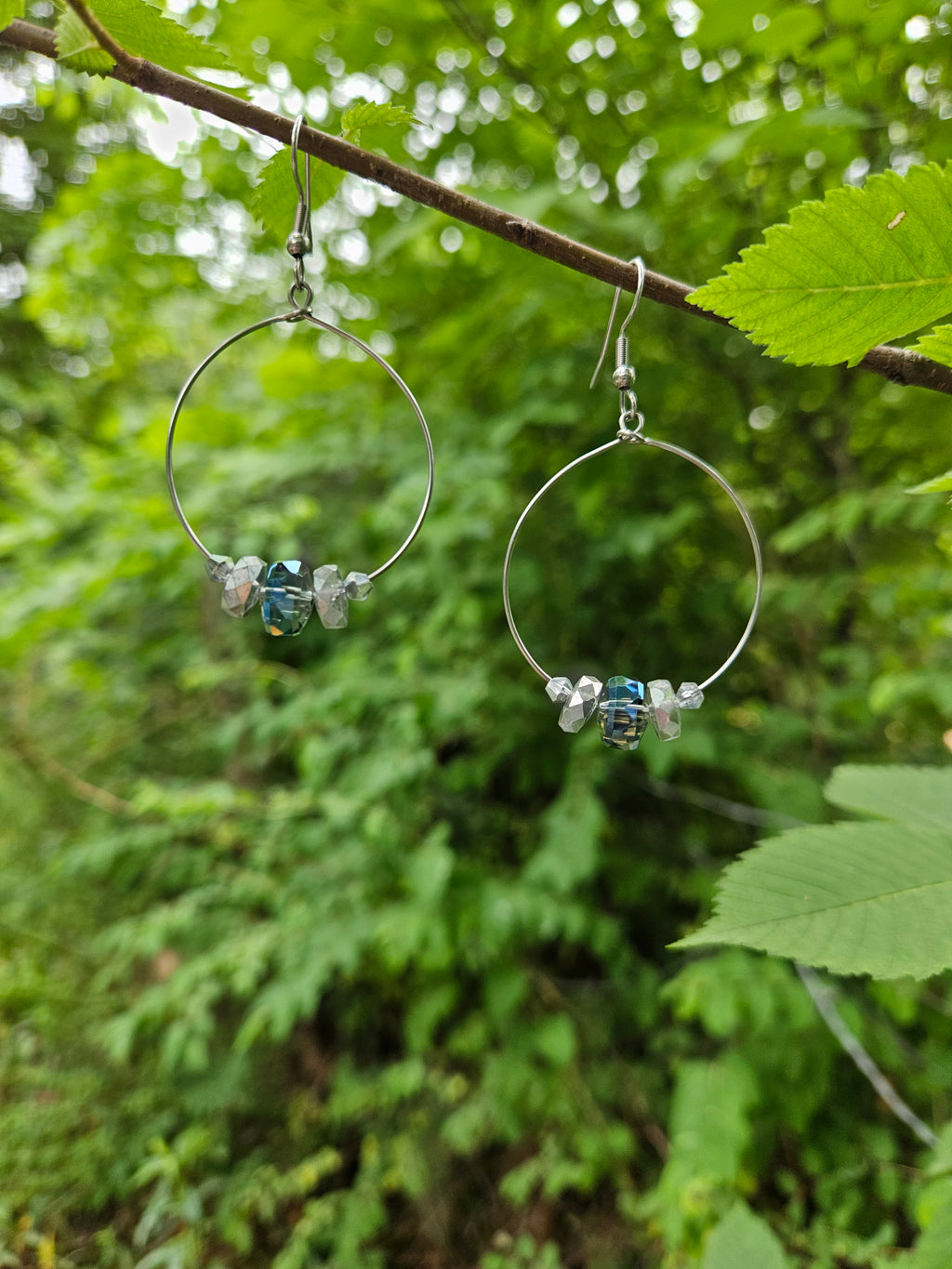 Crystal hoop earrings