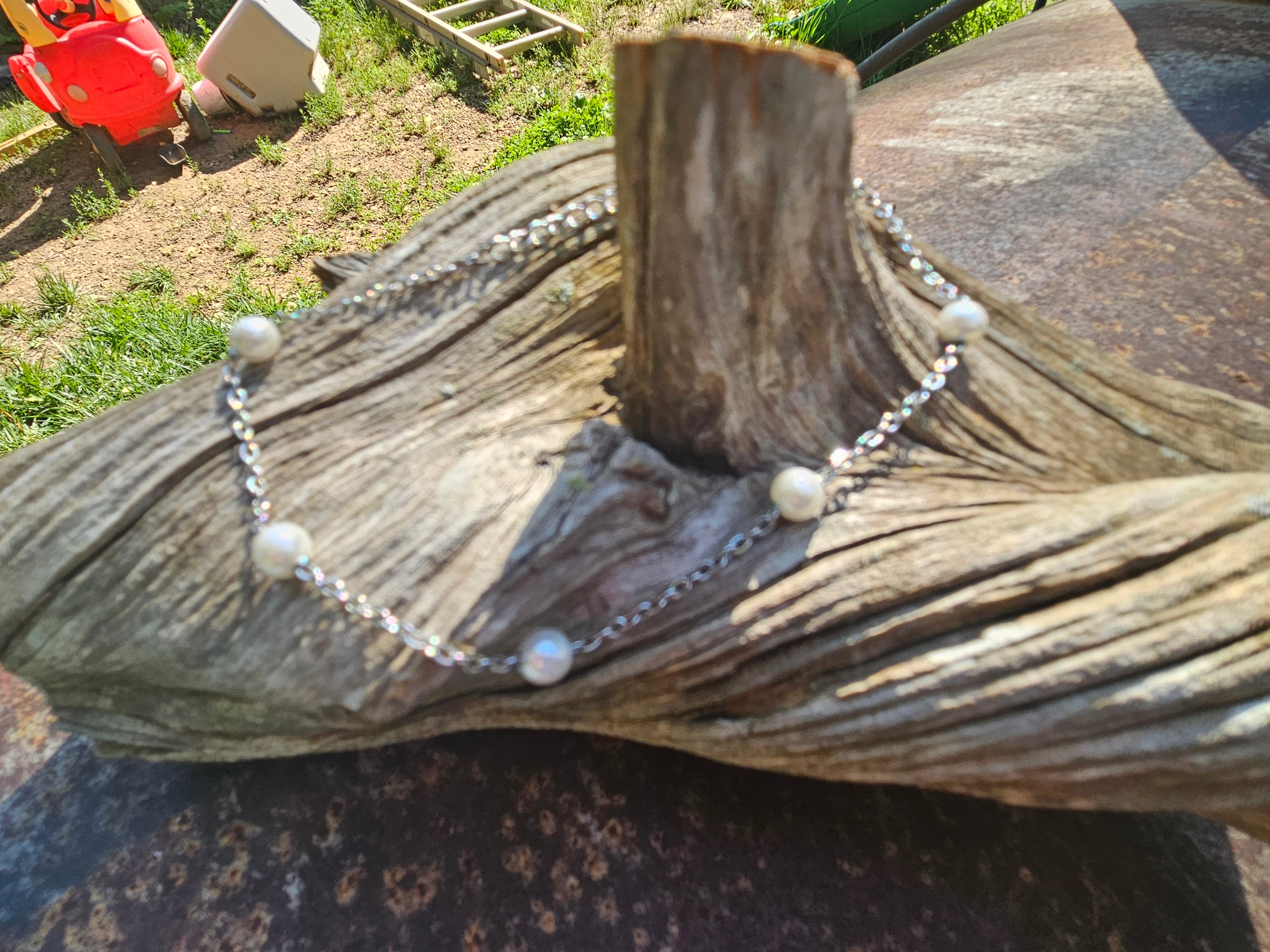 Freshwater Pearl Anklet – Minimalist Beaded Anklet