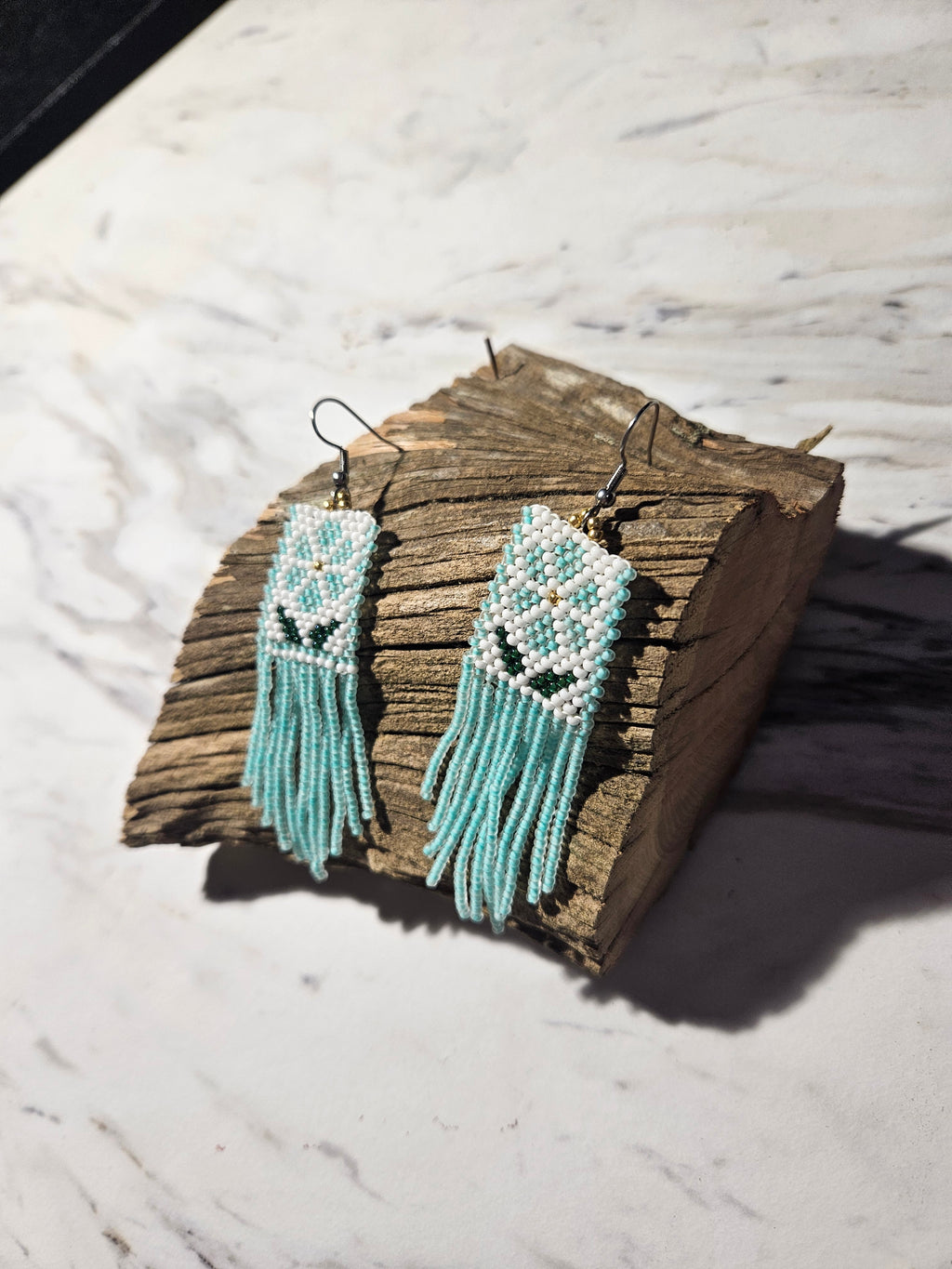 Flower fringe earrings