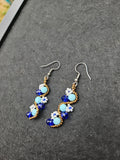 Flower dangle earrings