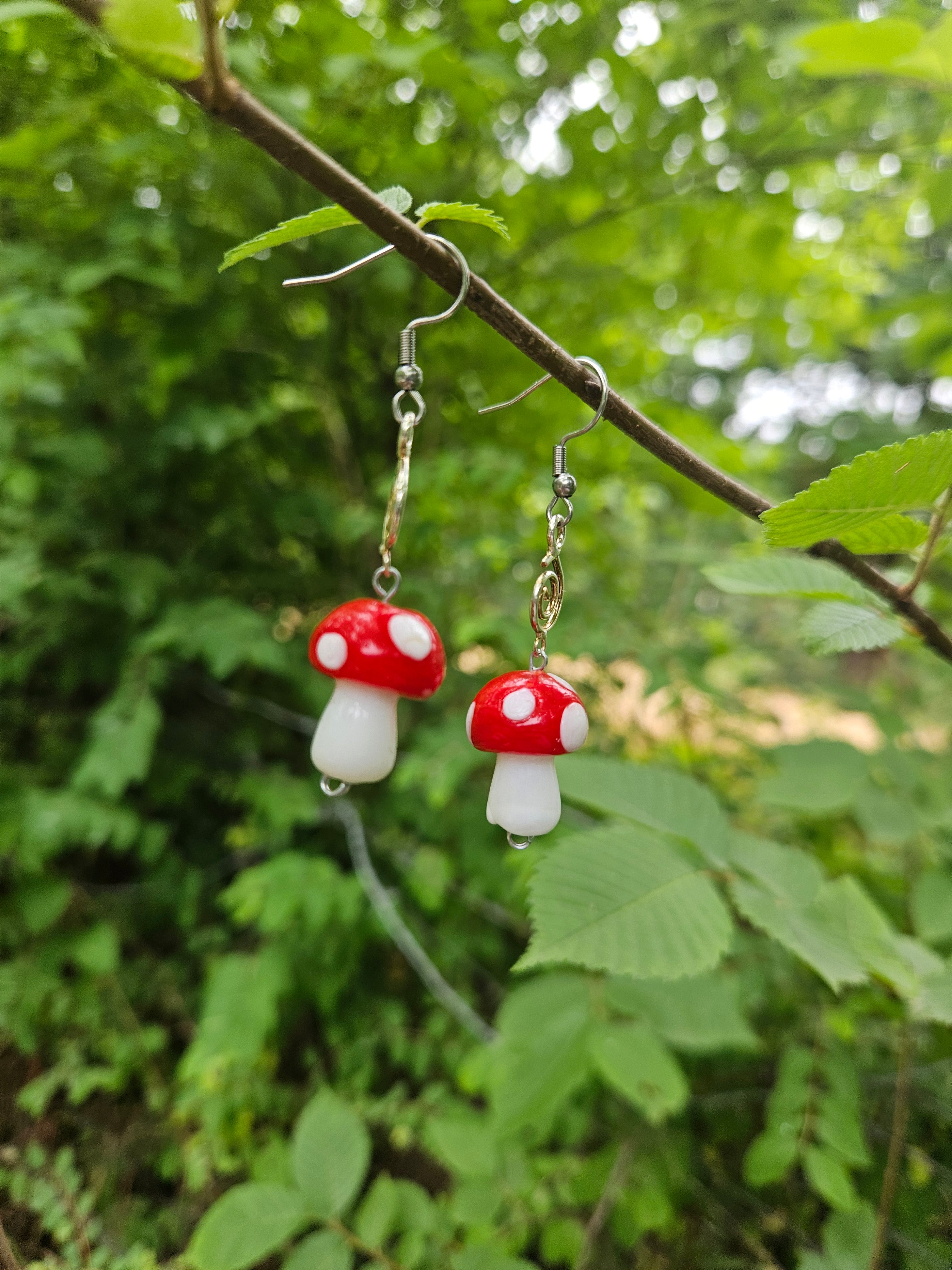 Mushroom dangle earrings