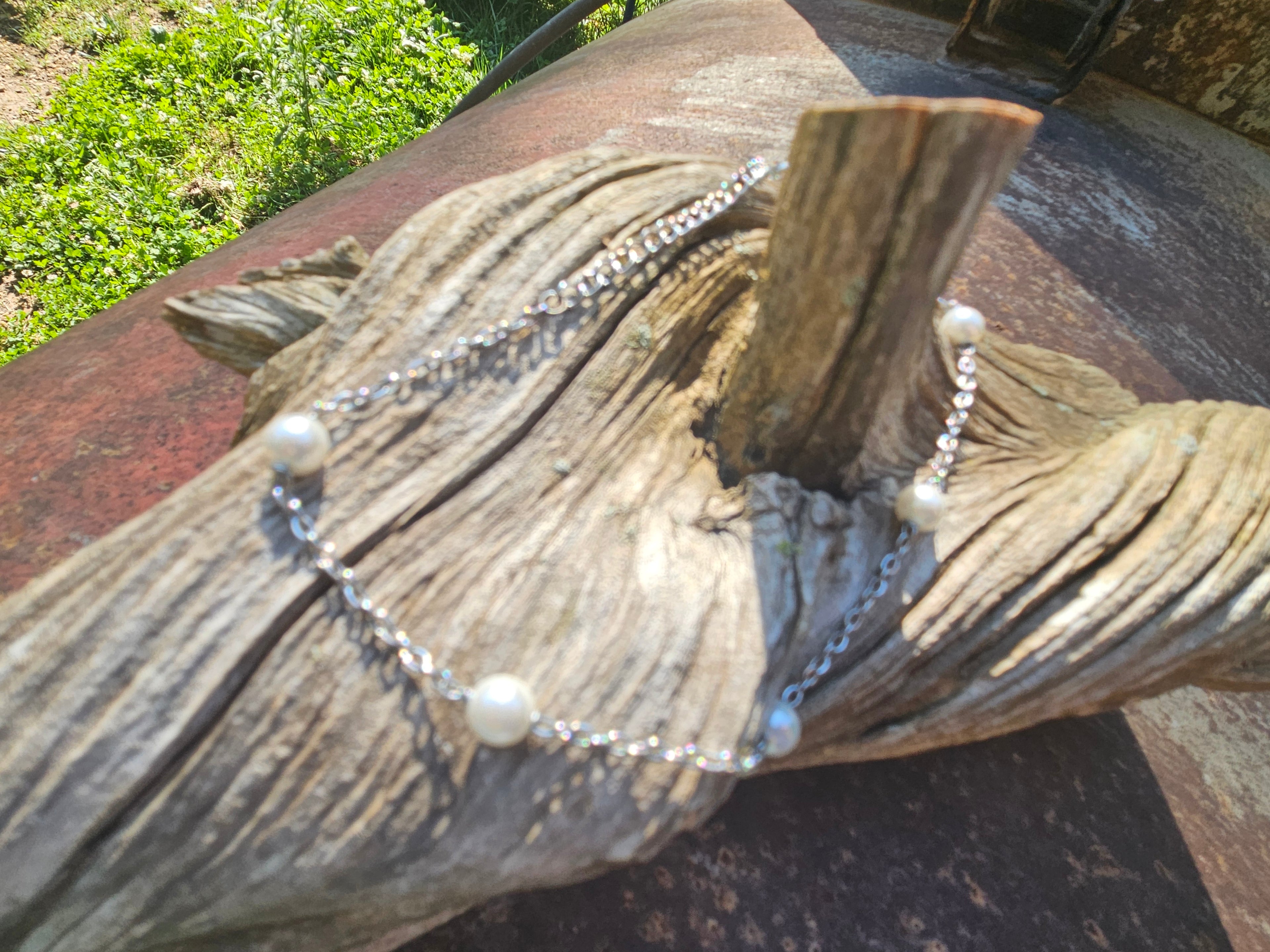 Freshwater Pearl Anklet – Minimalist Beaded Anklet