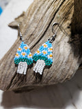 Mushroom fringe earrings