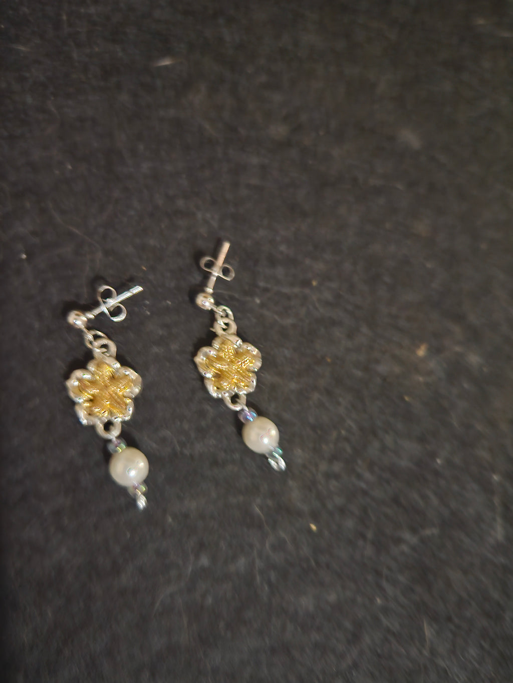 Real fresh water pearl earrings