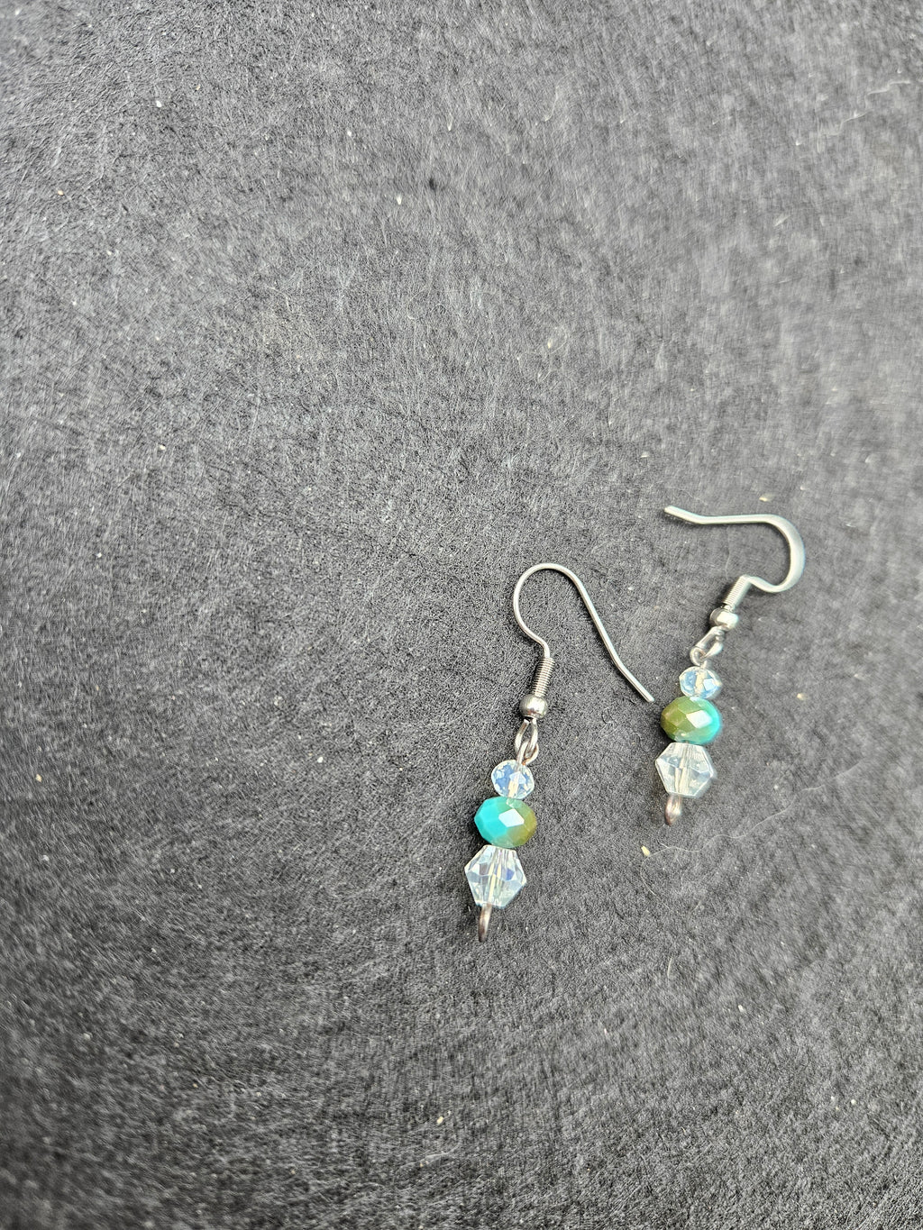 Teal dangle earrings
