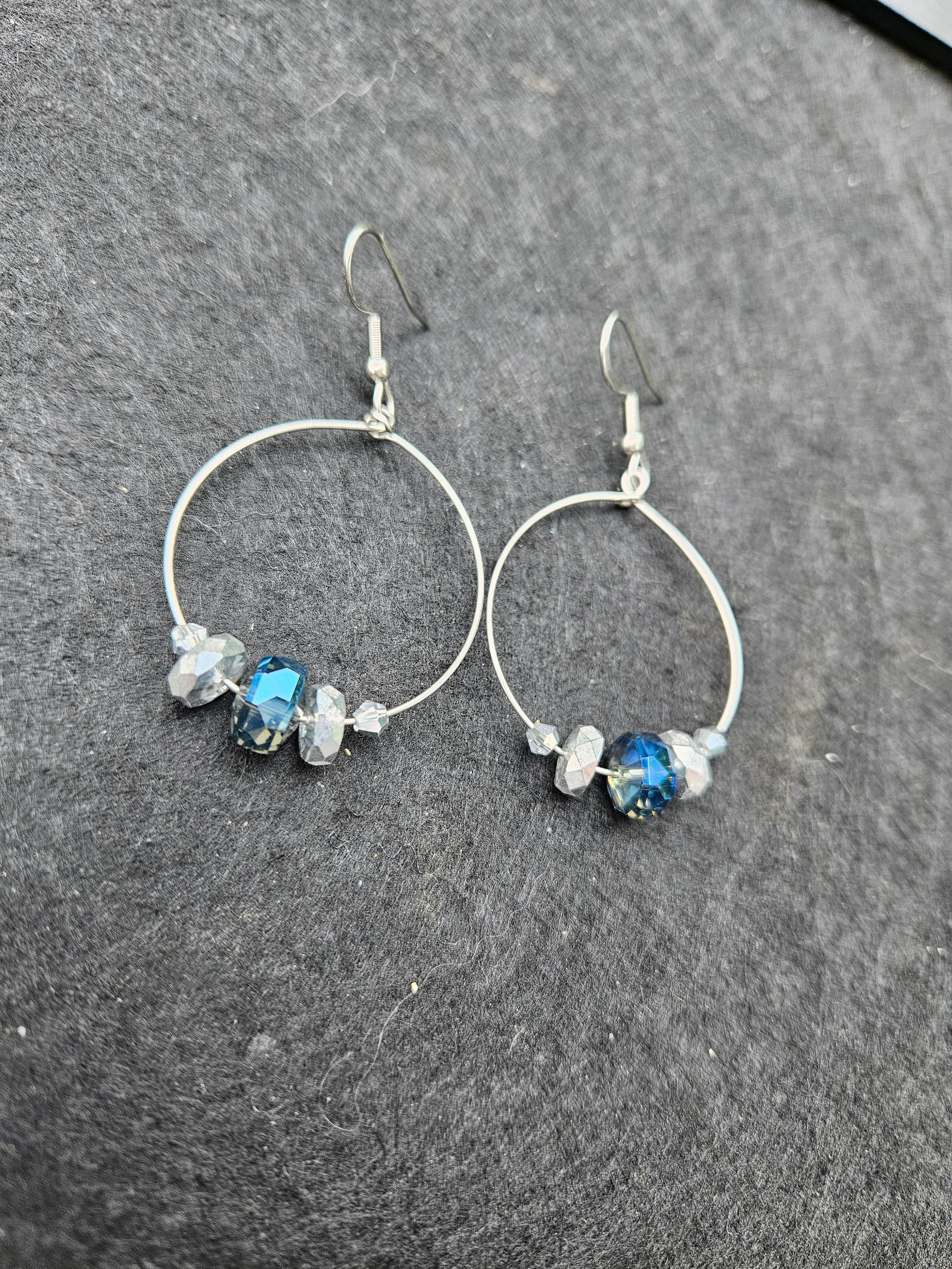 Crystal hoop earrings