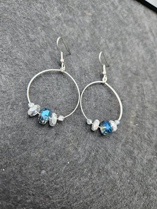 Crystal hoop earrings