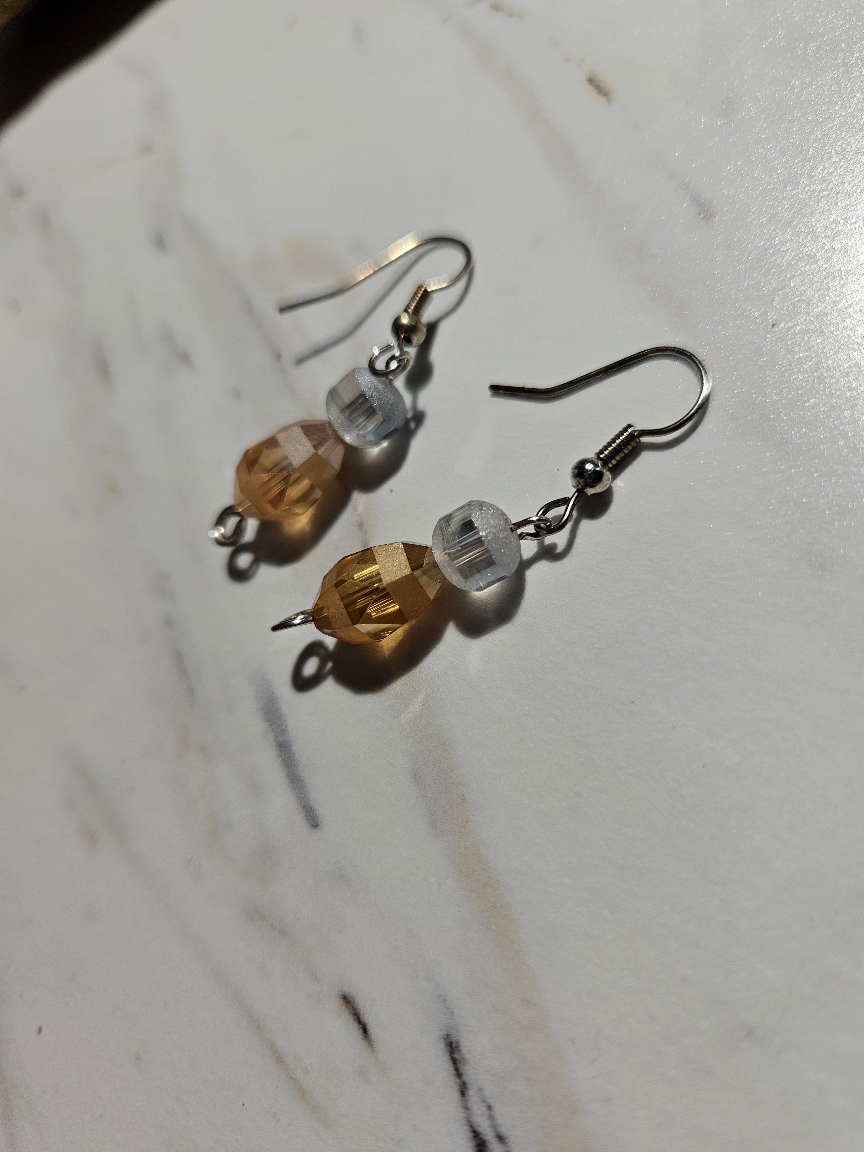 Golden dangle earrings