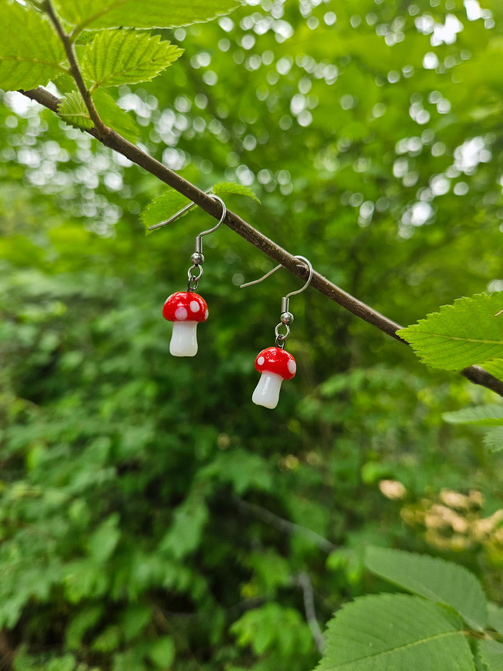 Small Mushroom dangle earrings