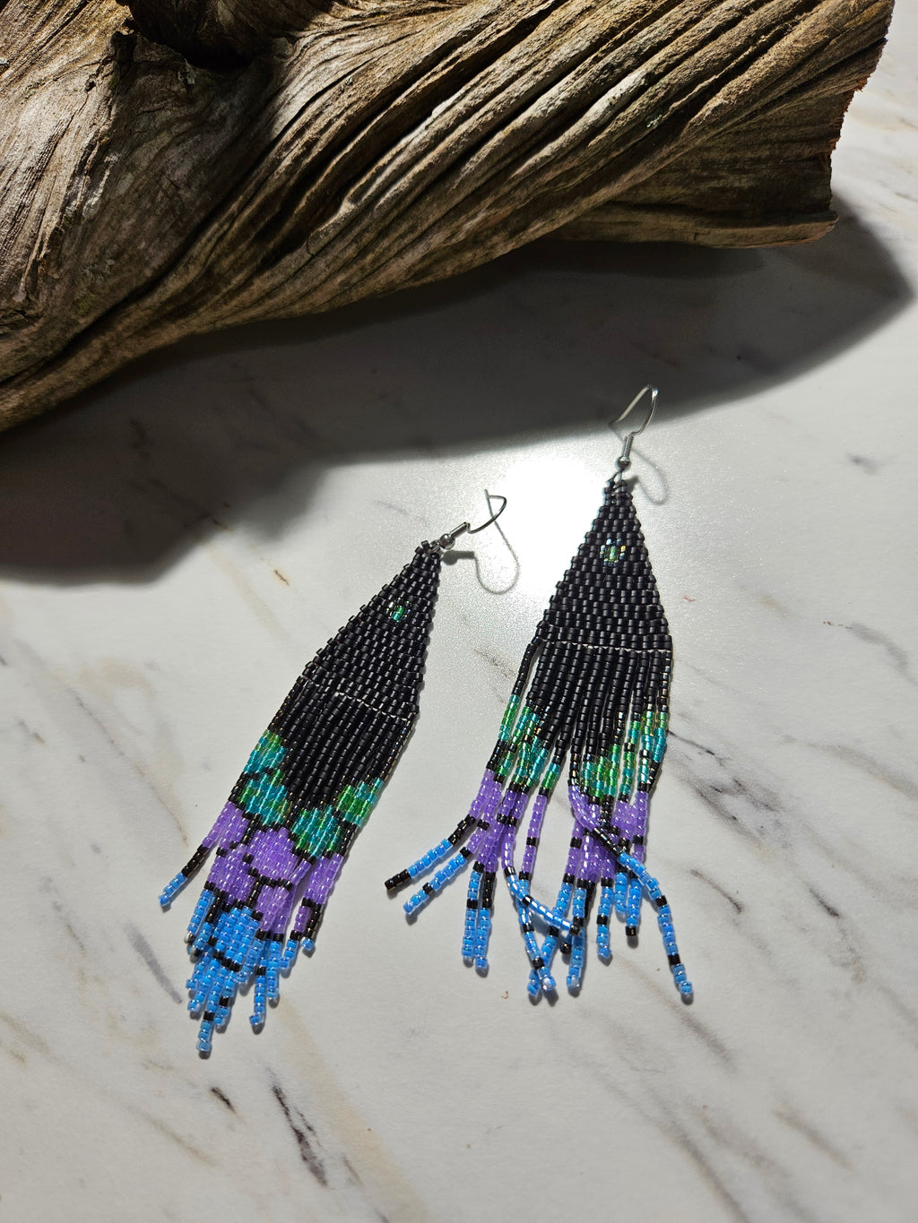 Mermaid fringe earrings