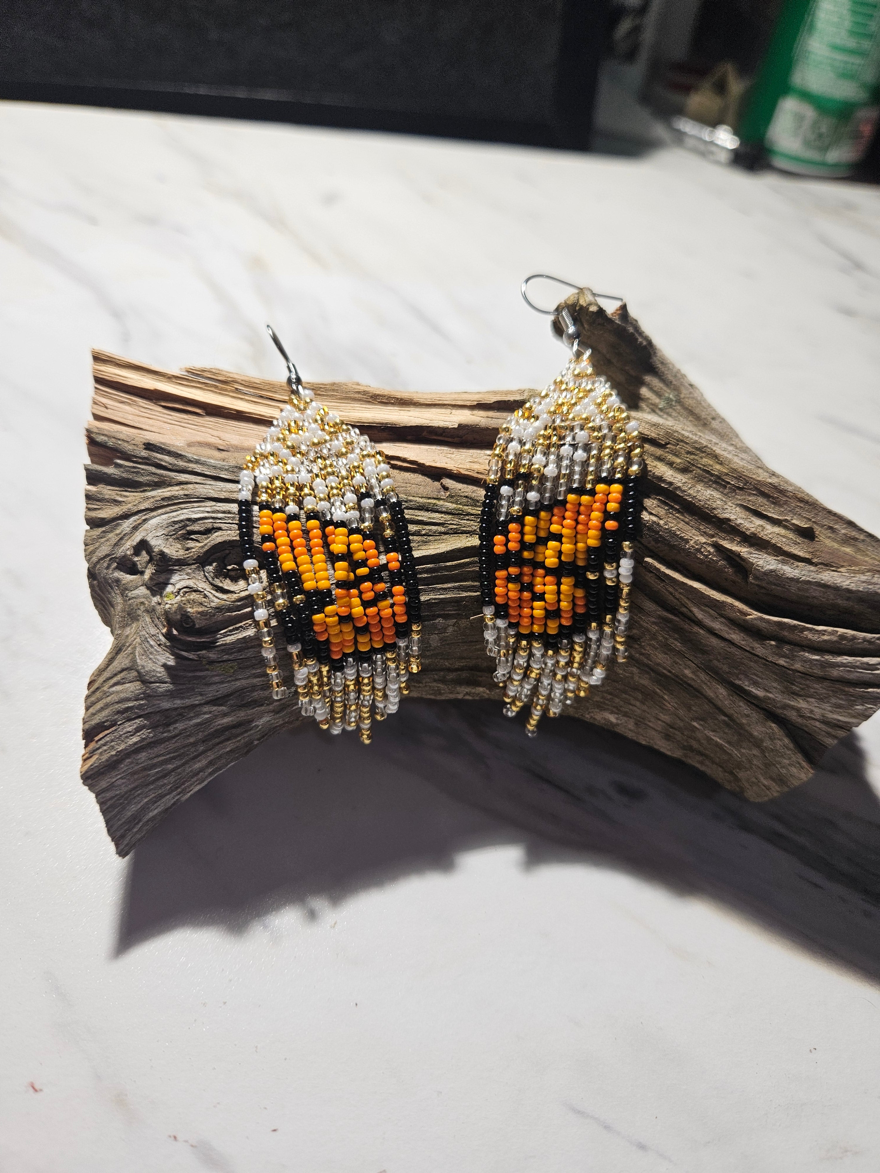 Butterfly fringe earrings