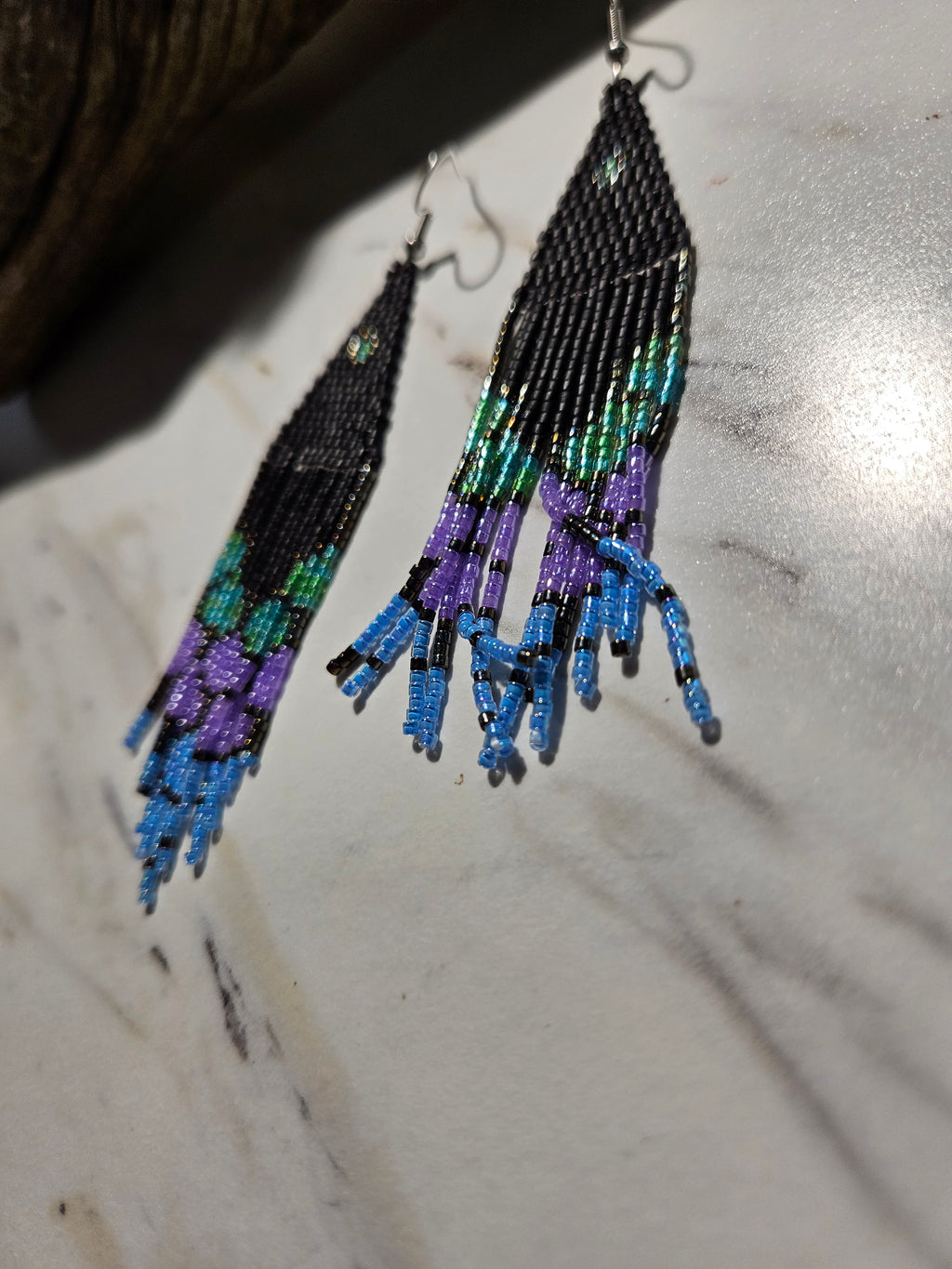 Mermaid fringe earrings