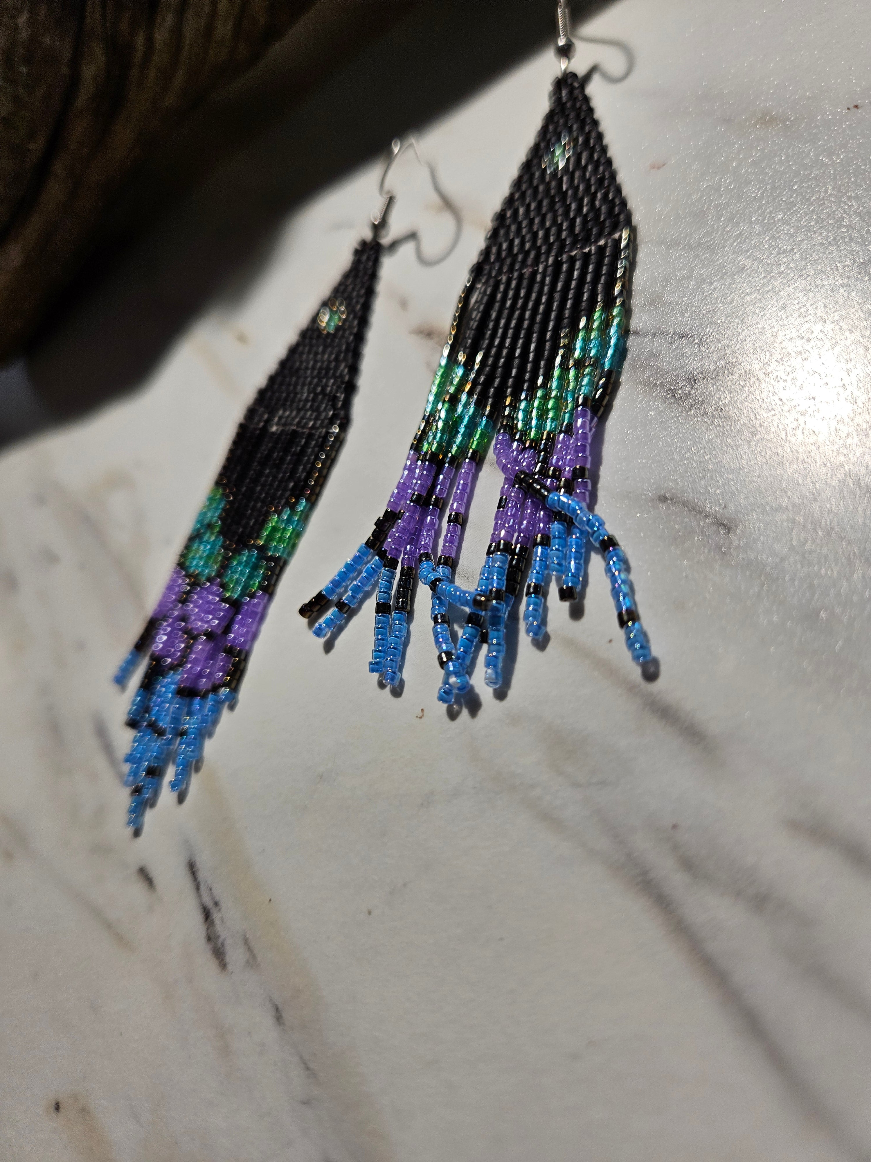 Mermaid fringe earrings