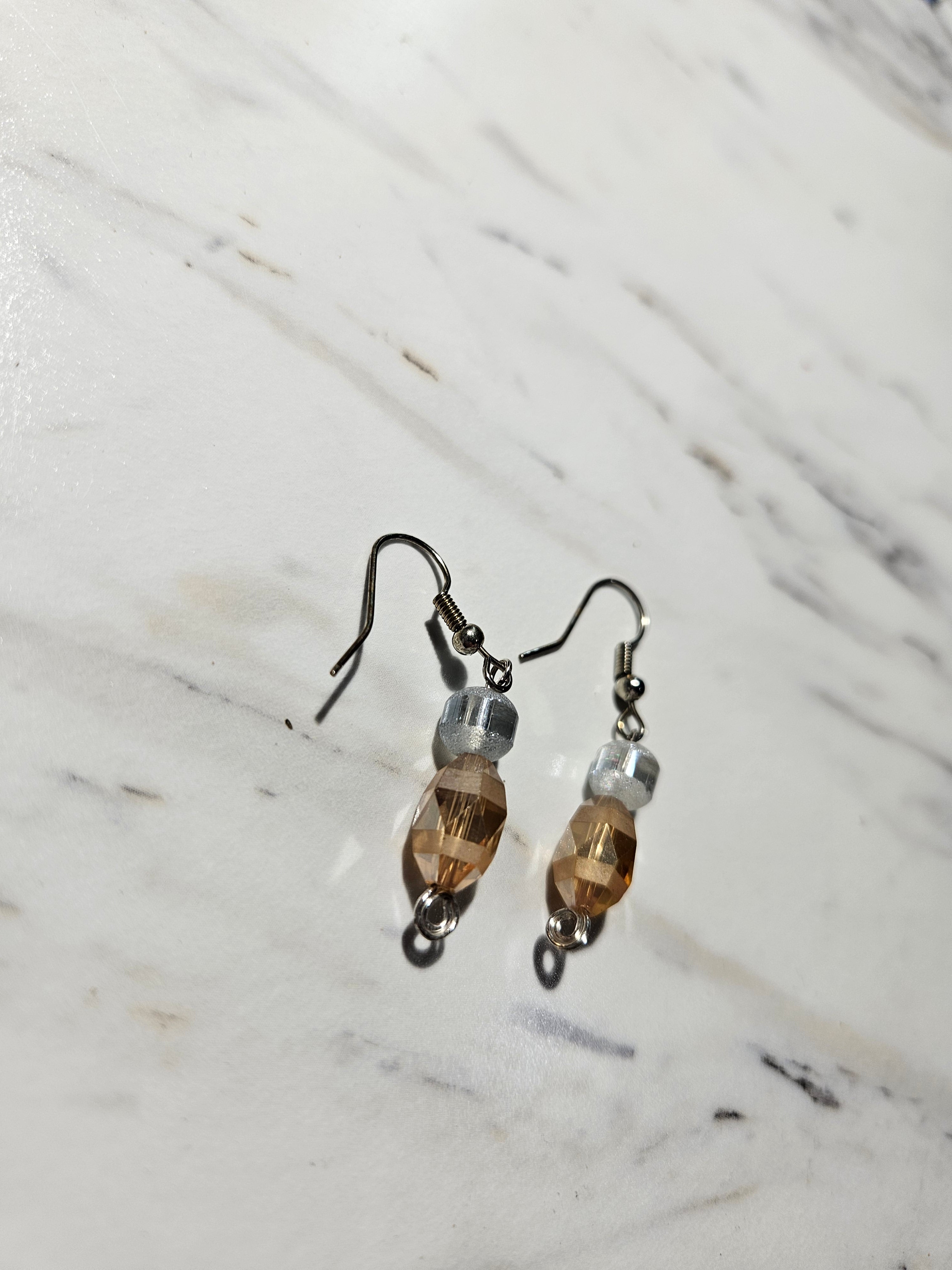 Golden dangle earrings