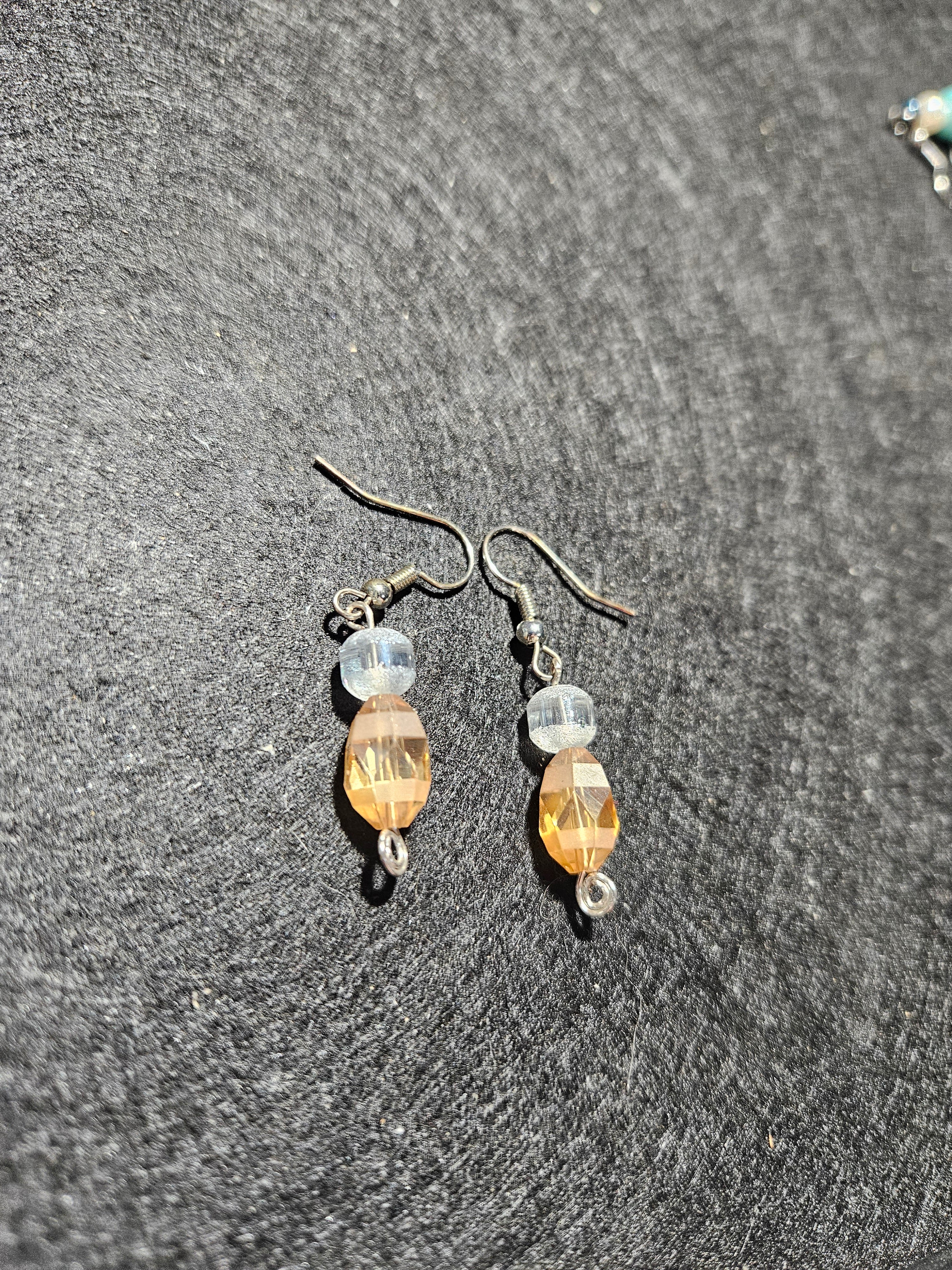 Golden dangle earrings