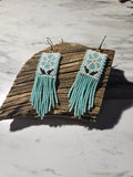 Flower fringe earrings