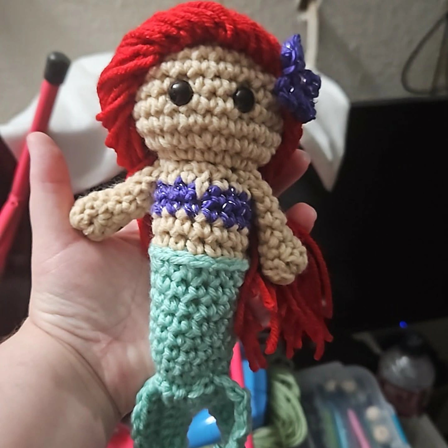 Princess mermaid crochet stuffie