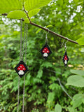 Mushroom necklace and earrings