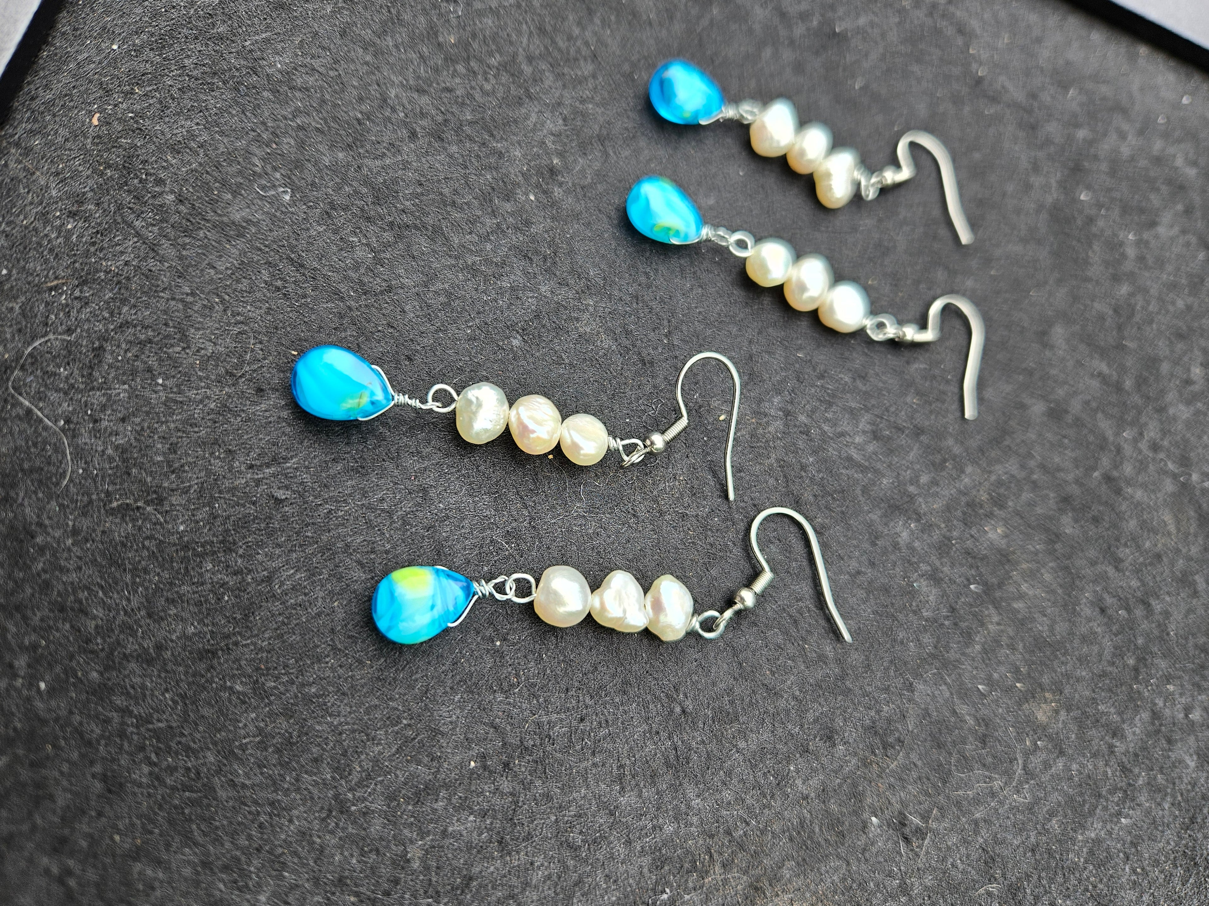 Fresh water pearl dangle earrings