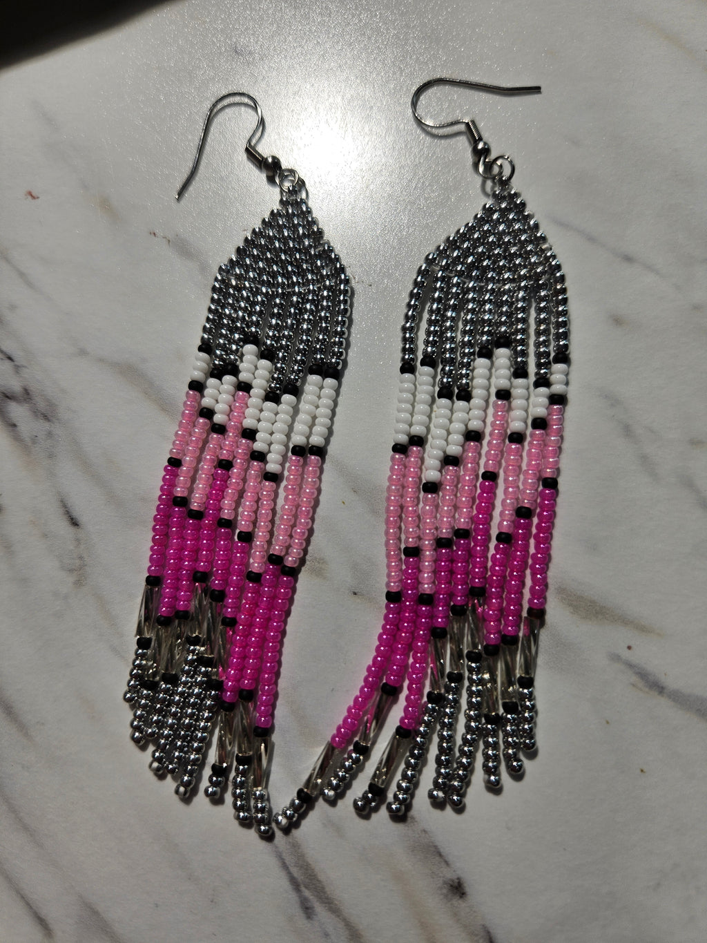 Lisa frank inspired fringe earrings