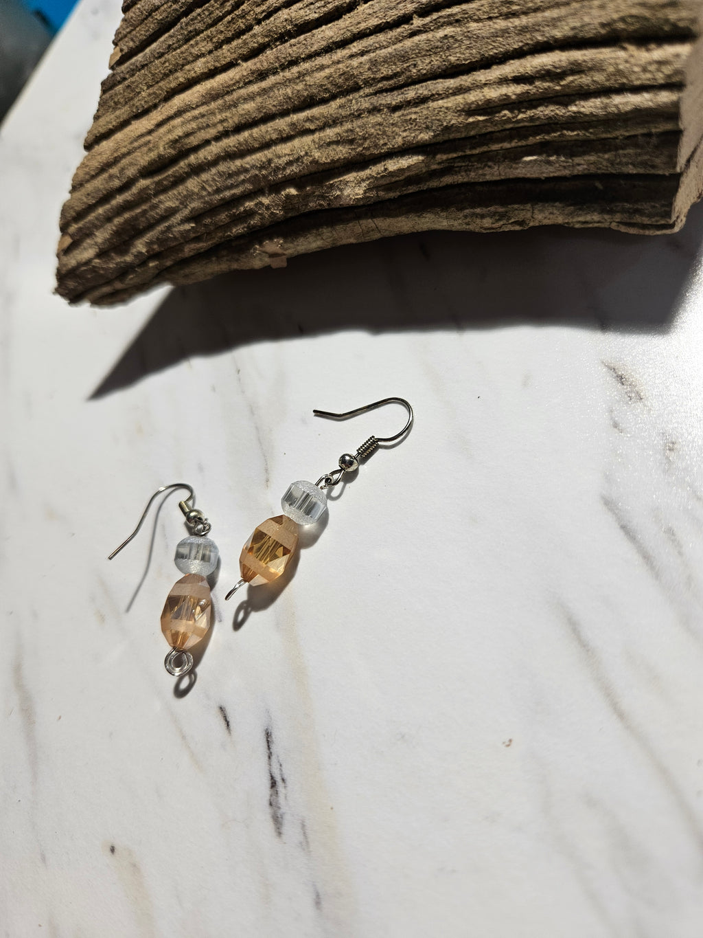 Golden dangle earrings