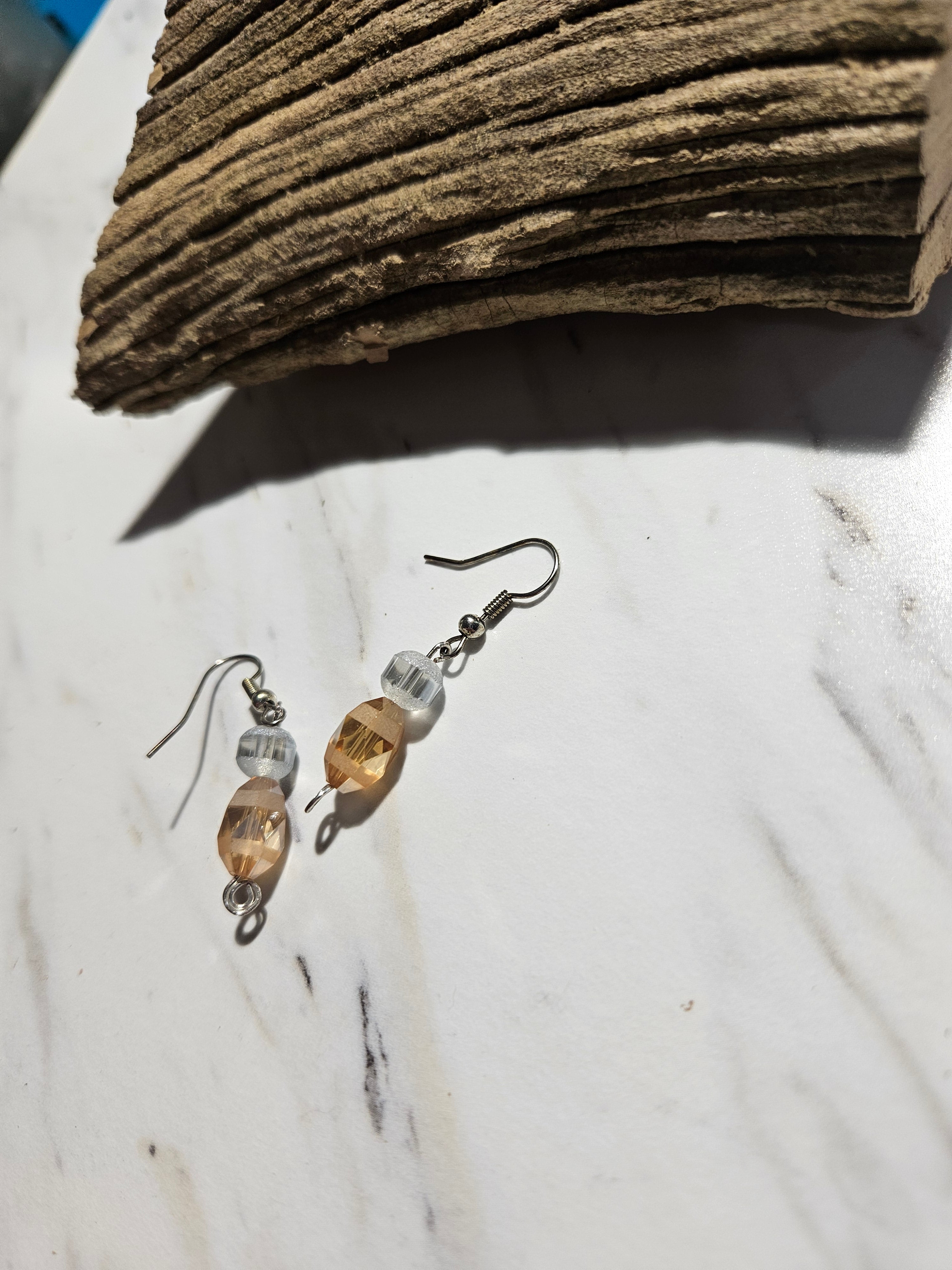 Golden dangle earrings