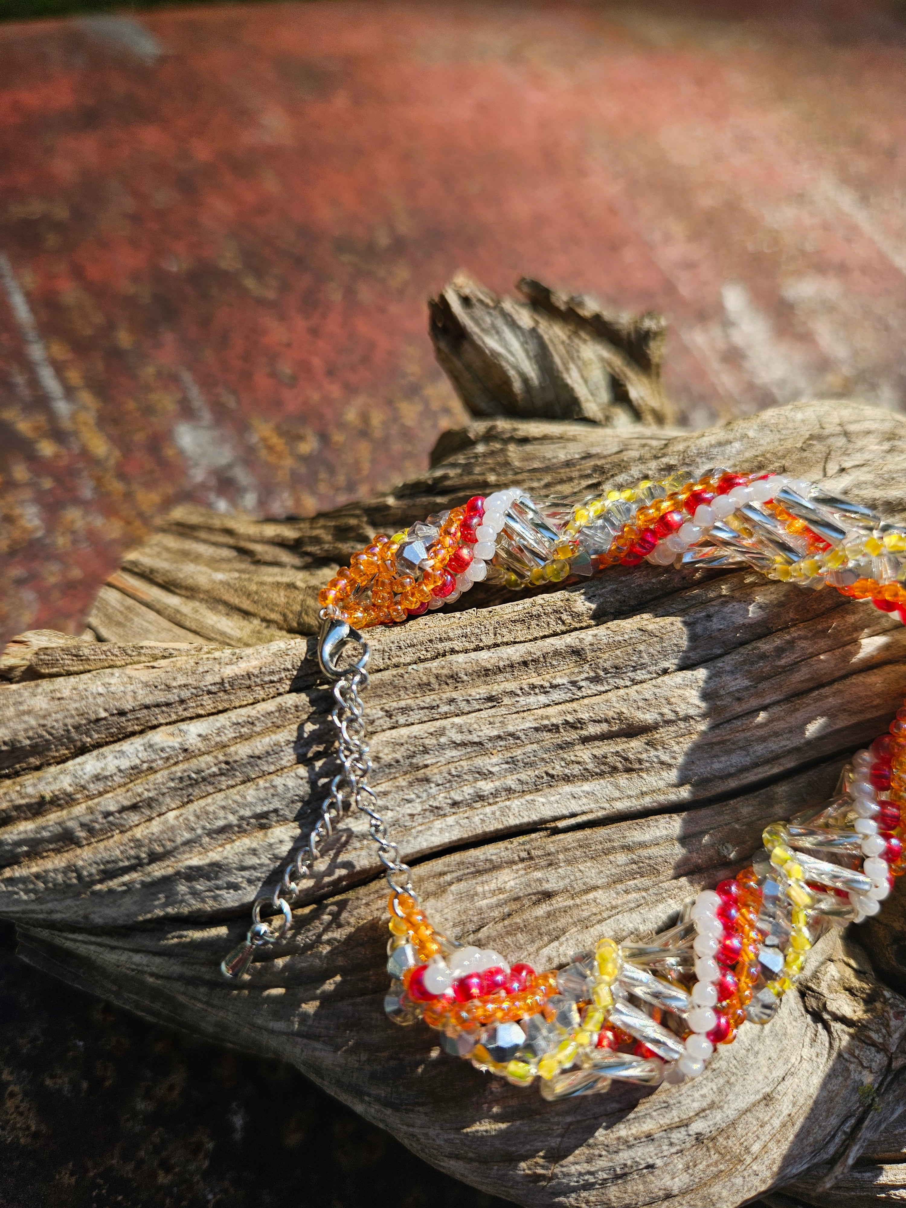 Sunset Sparkle Beaded Bracelet