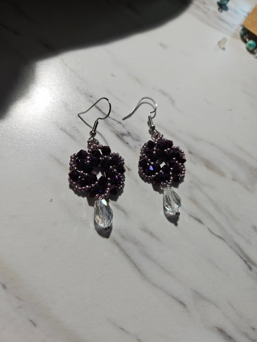 Purple haze dangle earrings