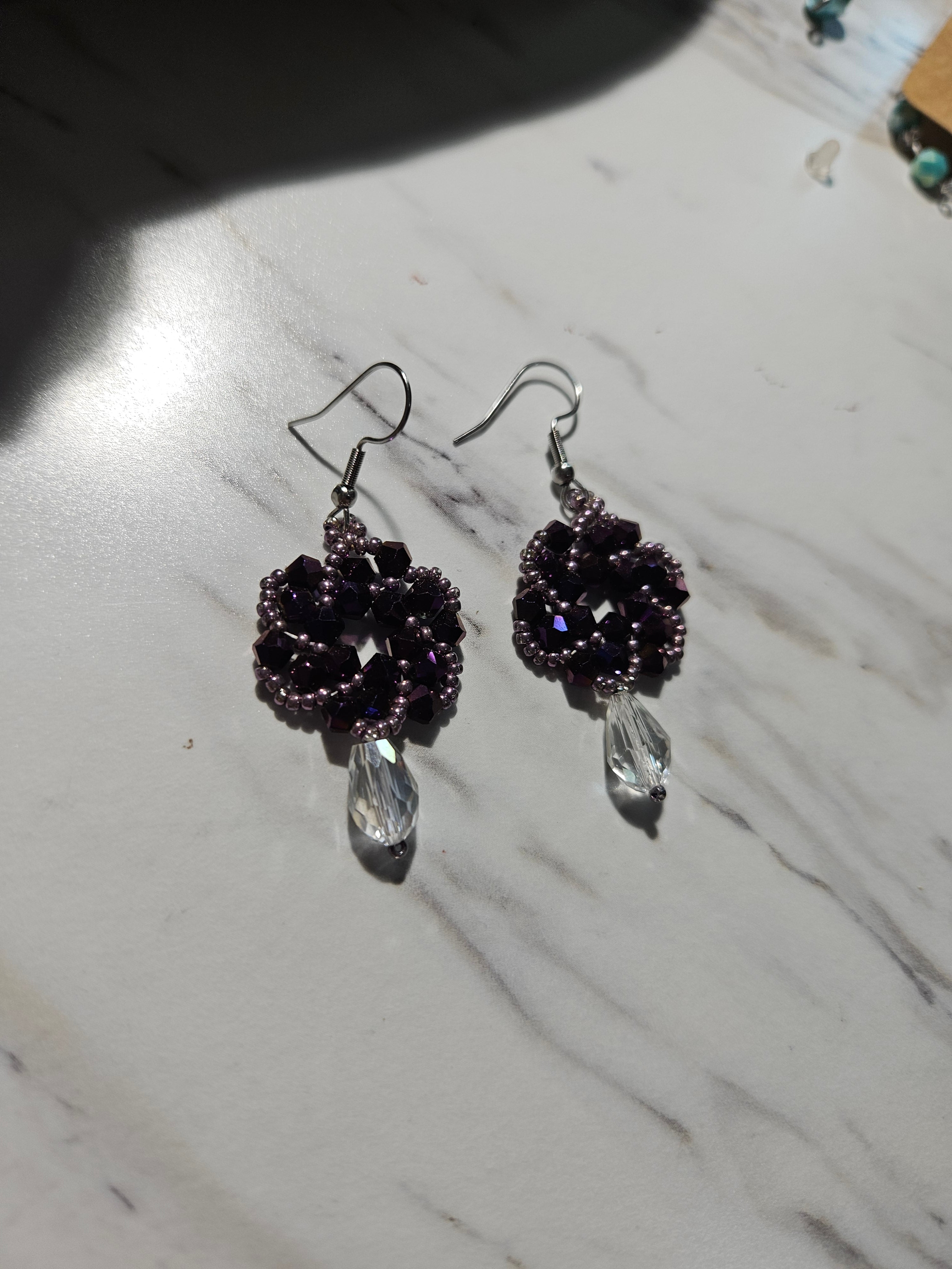 Purple haze dangle earrings