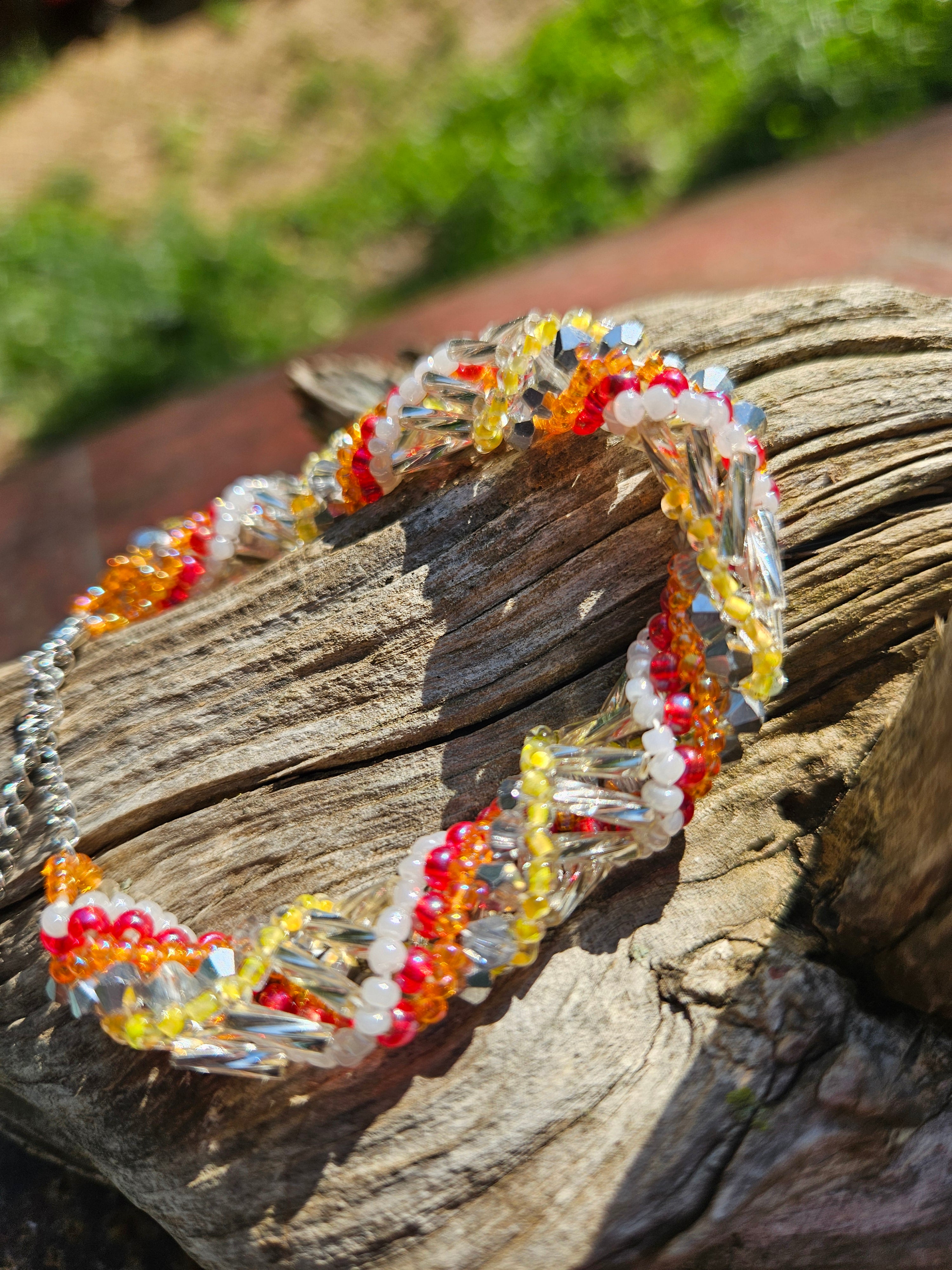 Sunset Sparkle Beaded Bracelet