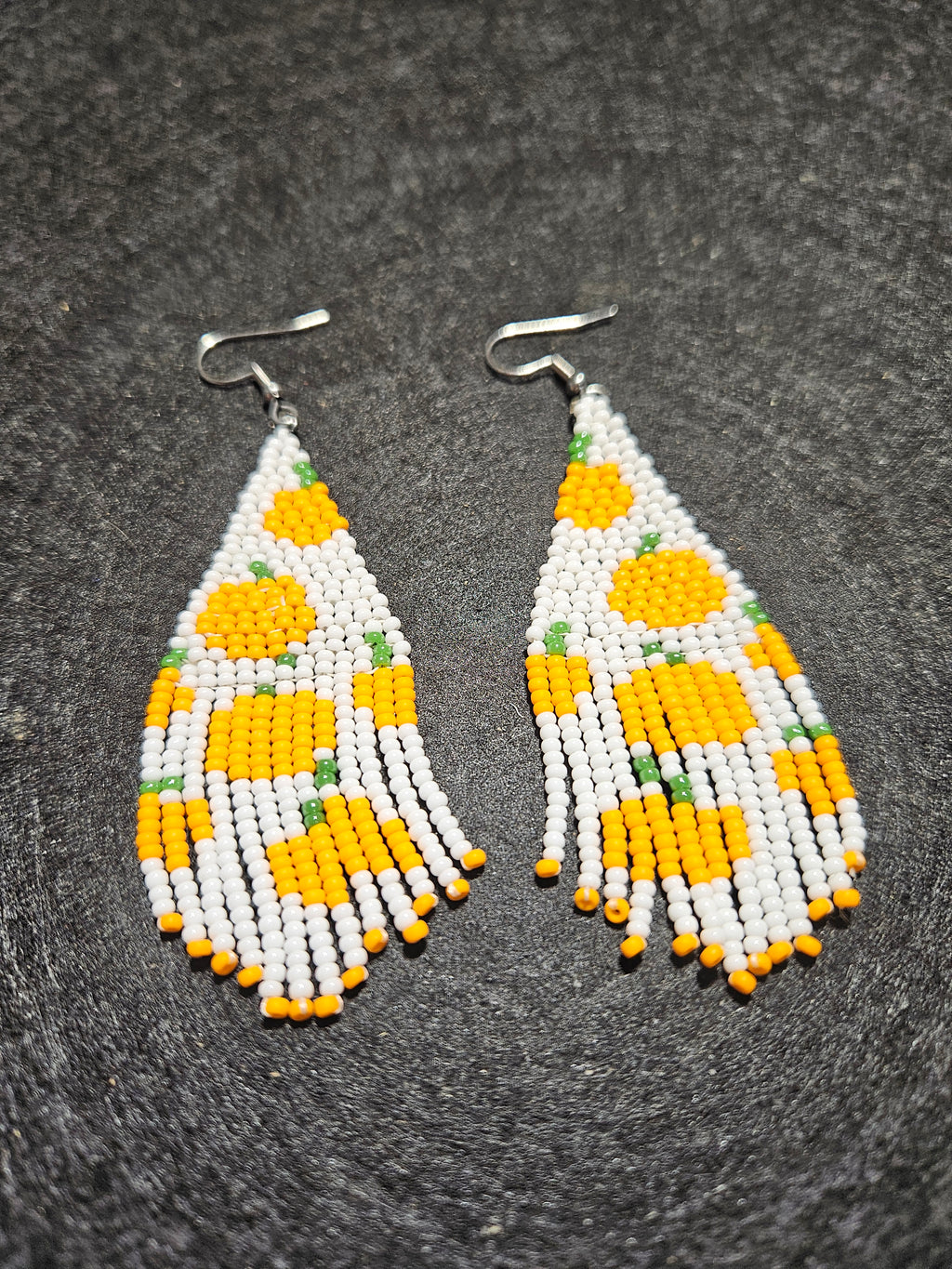 Pumpkin fringe earrings