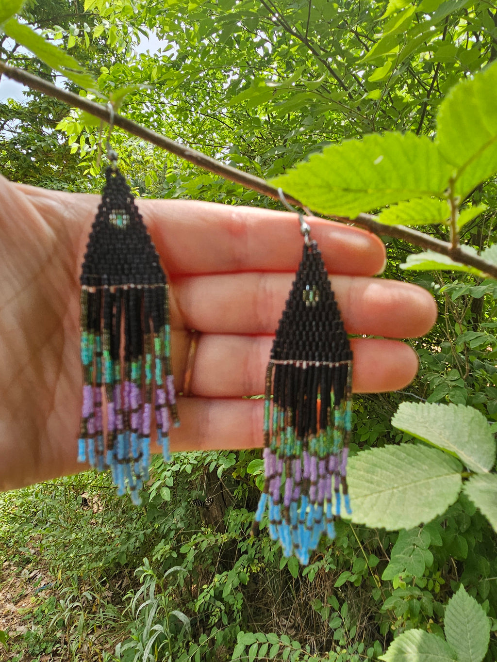 Mermaid fringe earrings