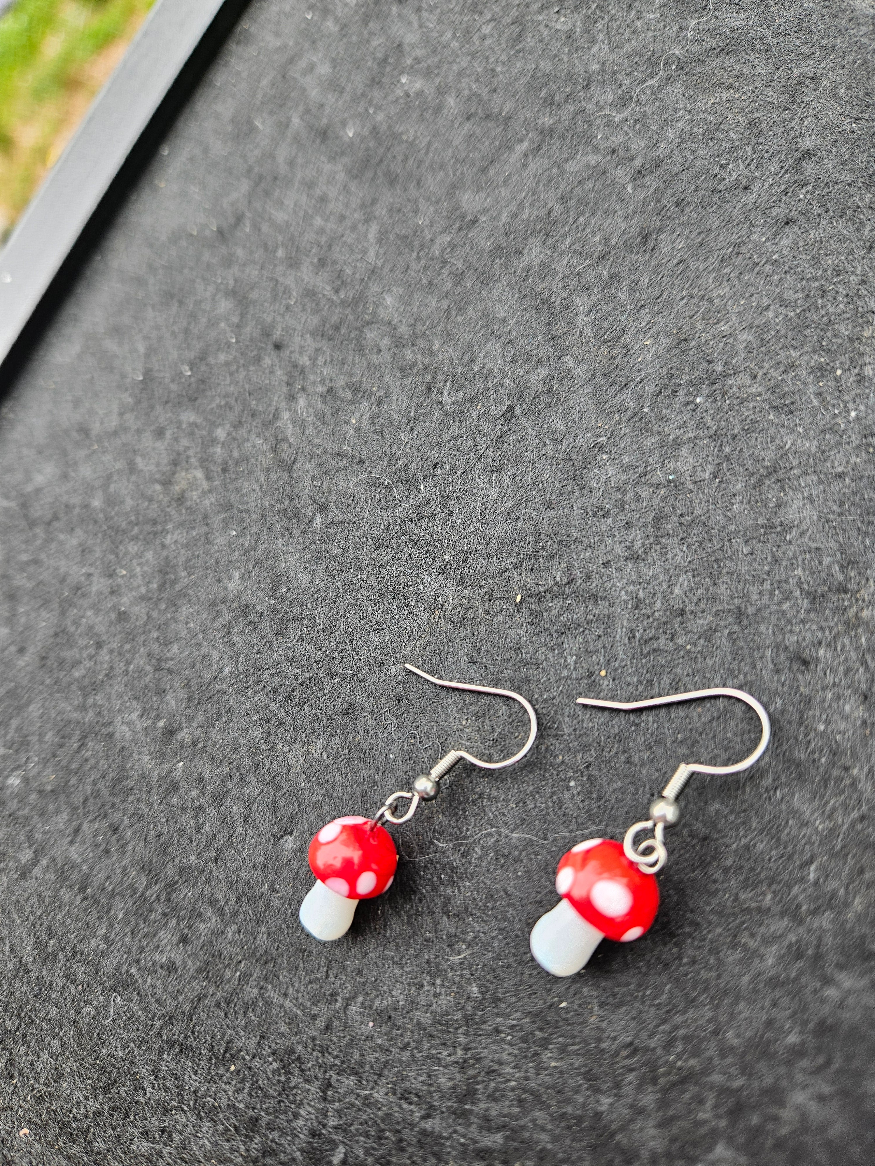 Small Mushroom dangle earrings