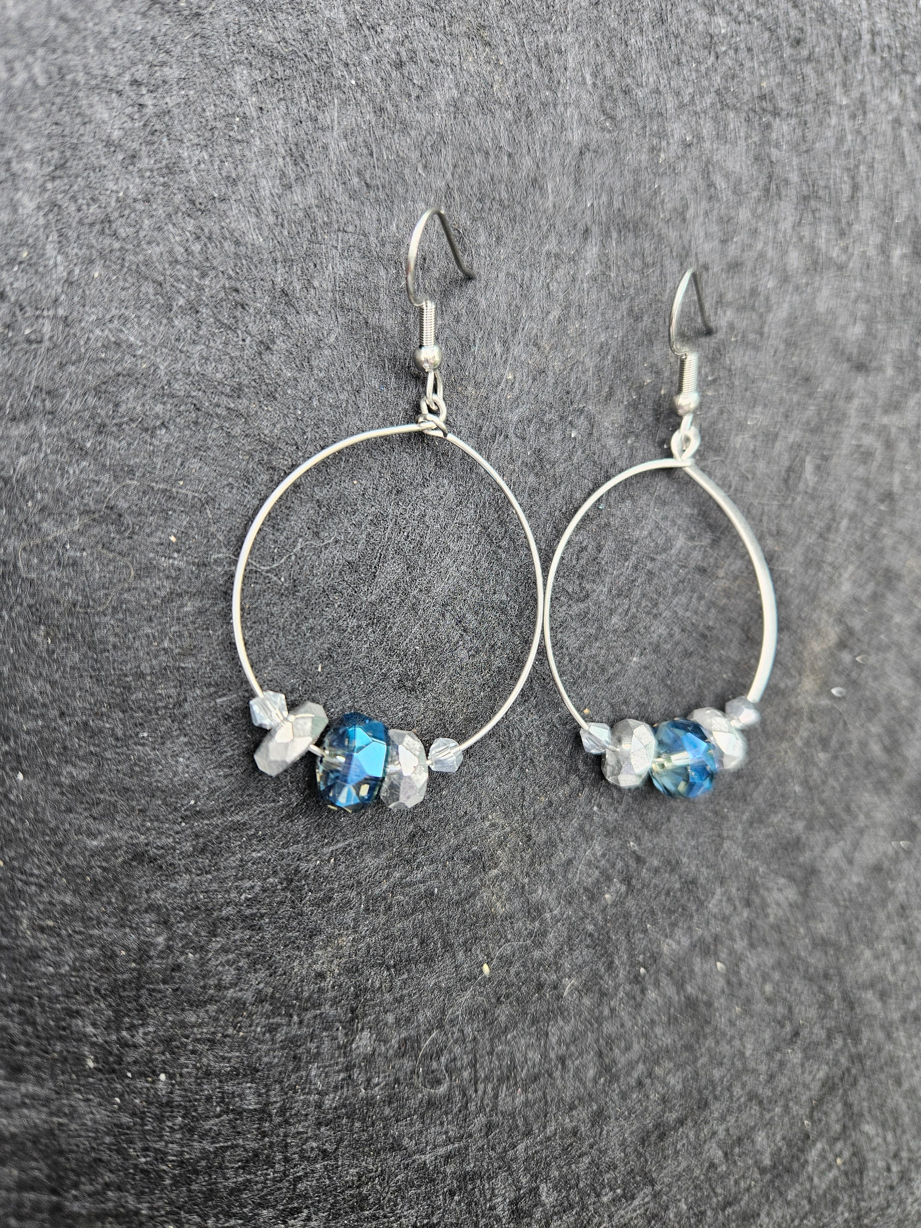 Crystal hoop earrings
