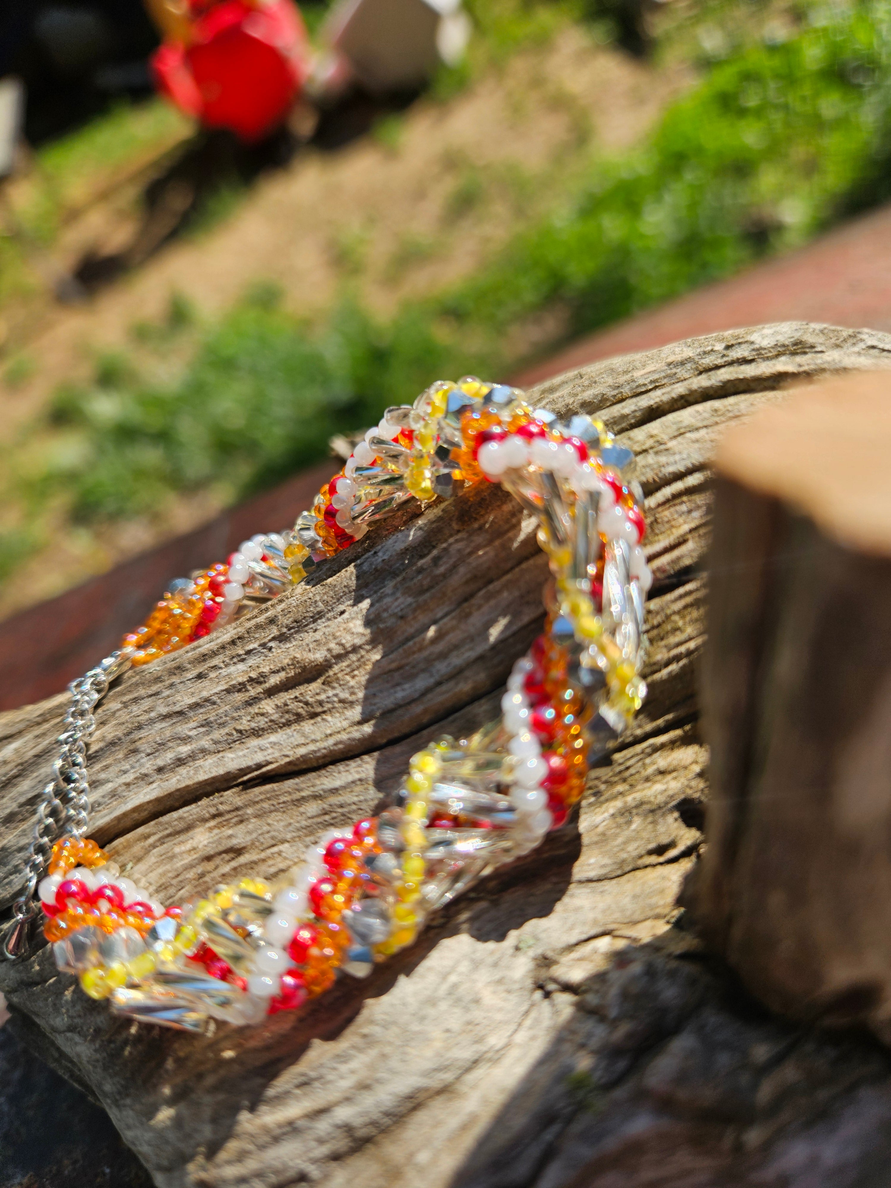 Sunset Sparkle Beaded Bracelet